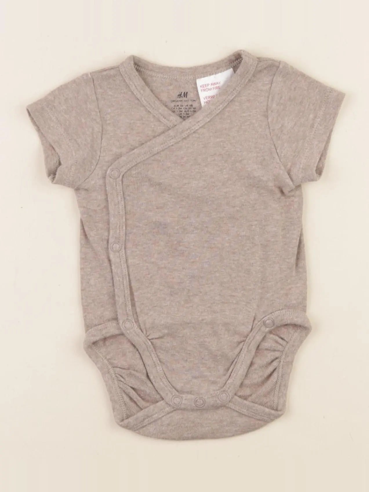 H&M - body marron - 1/2 mois