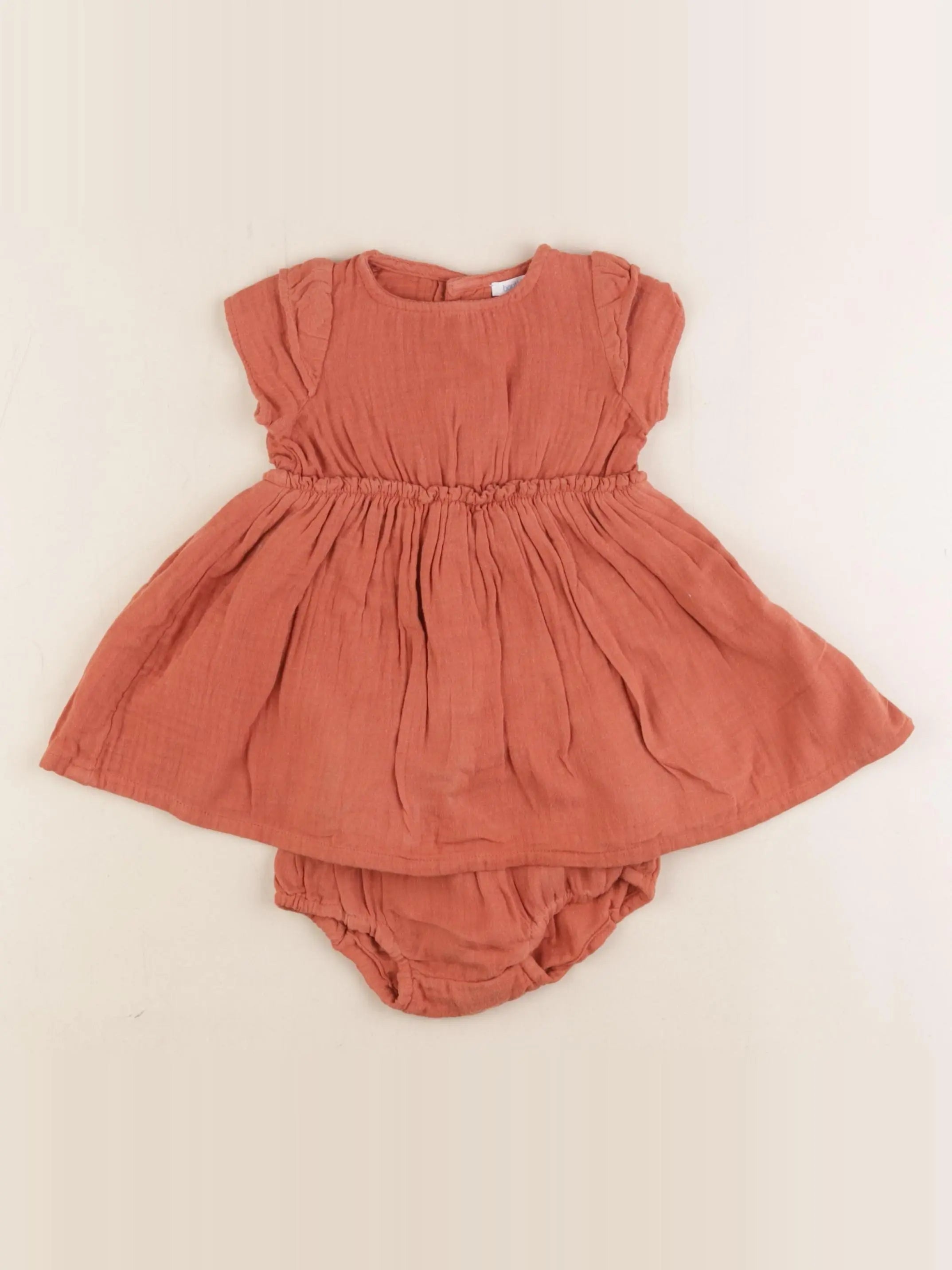 Boutchou - robe orange - 1 mois