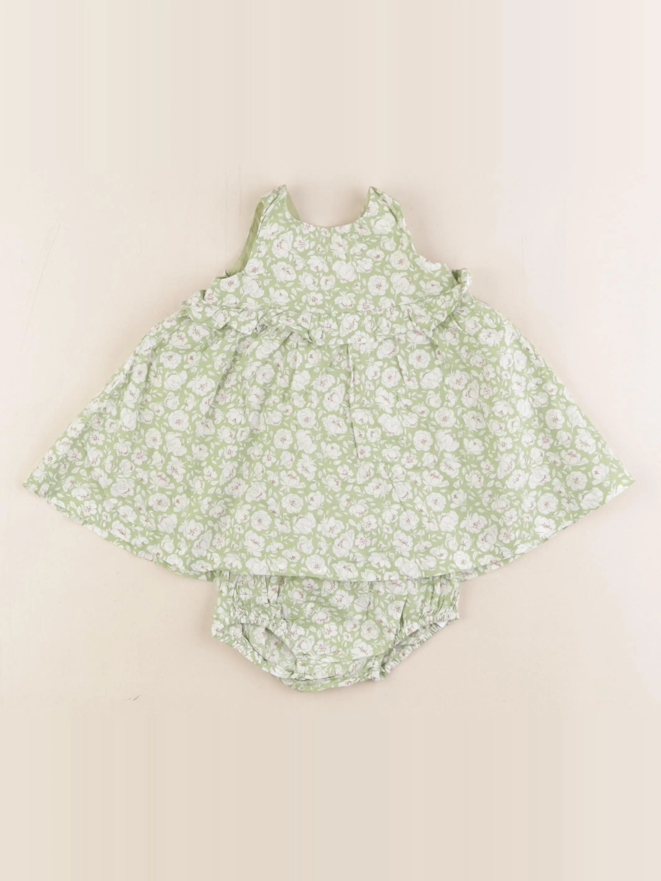 Boutchou - robe vert - 1 mois