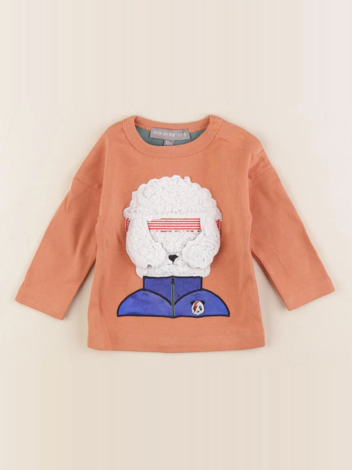 Milk on the rocks - tee-shirt orange - 12 mois