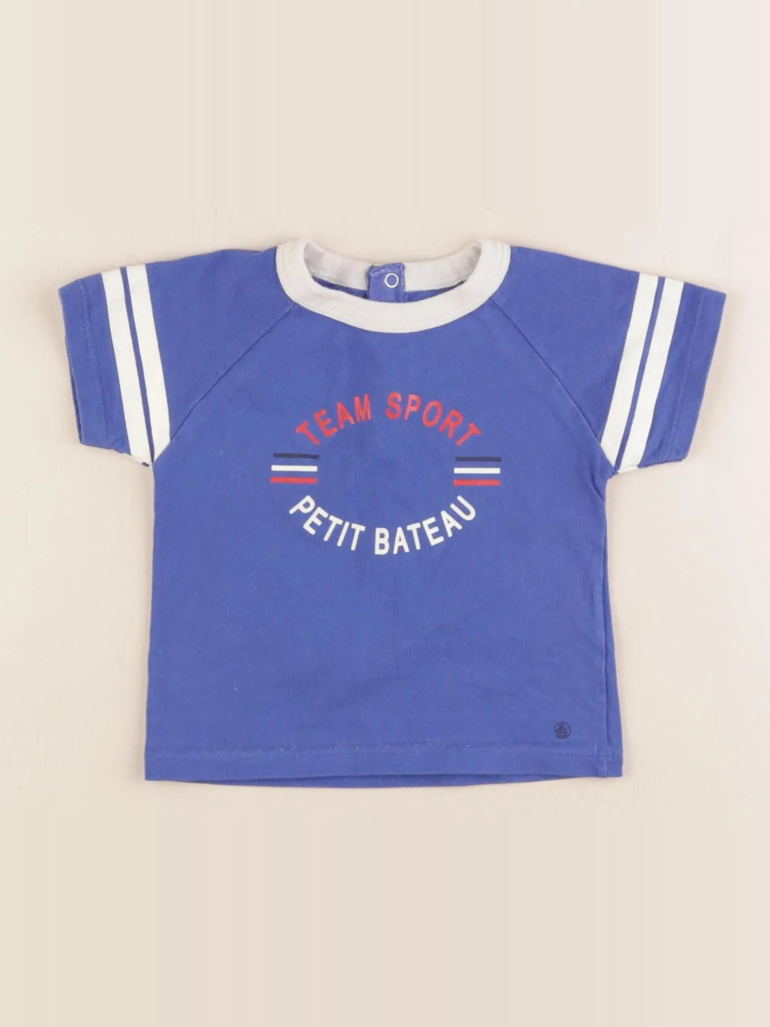 Petit Bateau - tee-shirt bleu - 6 mois