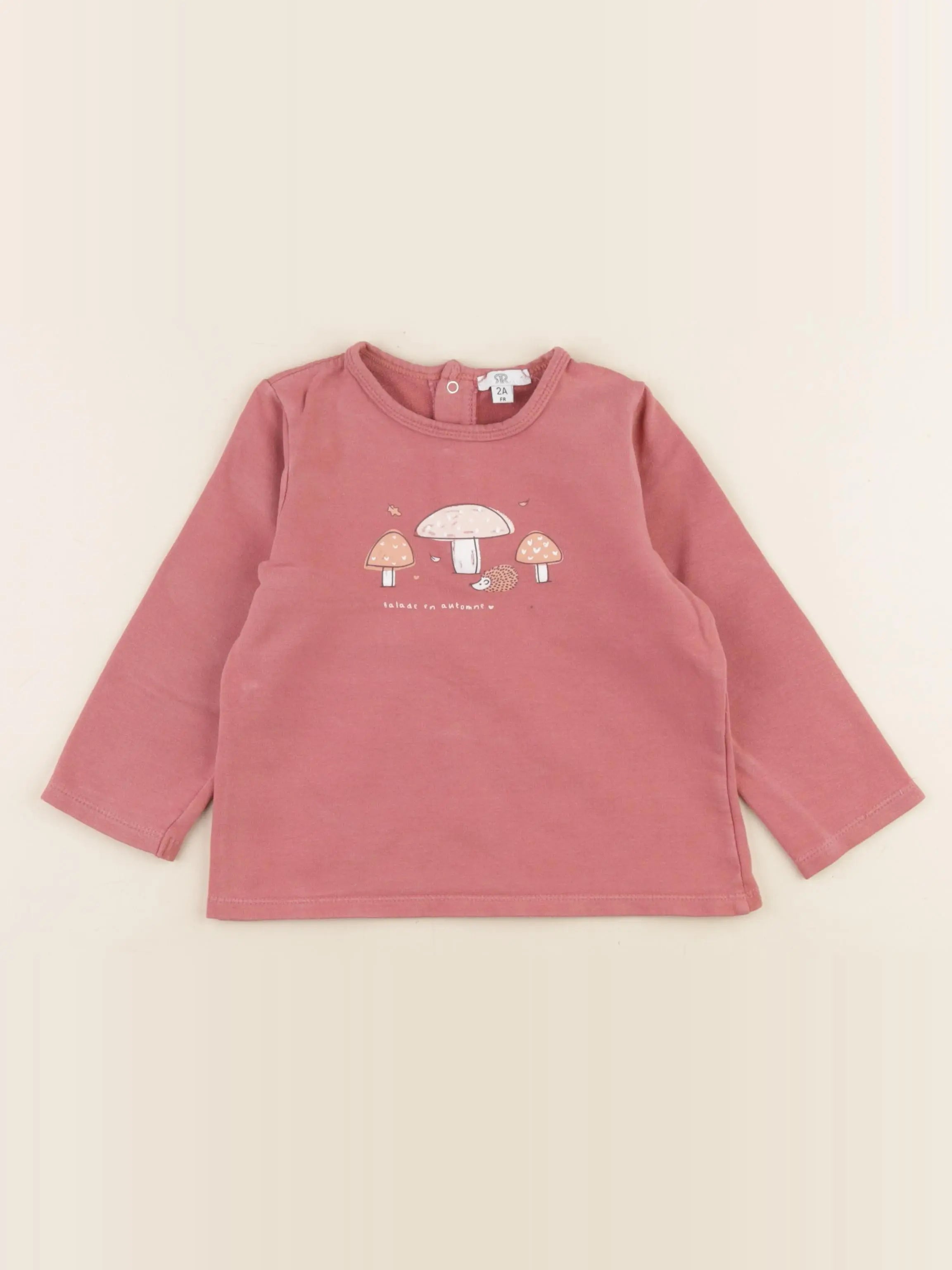 La Redoute - sweat rose - 2 ans