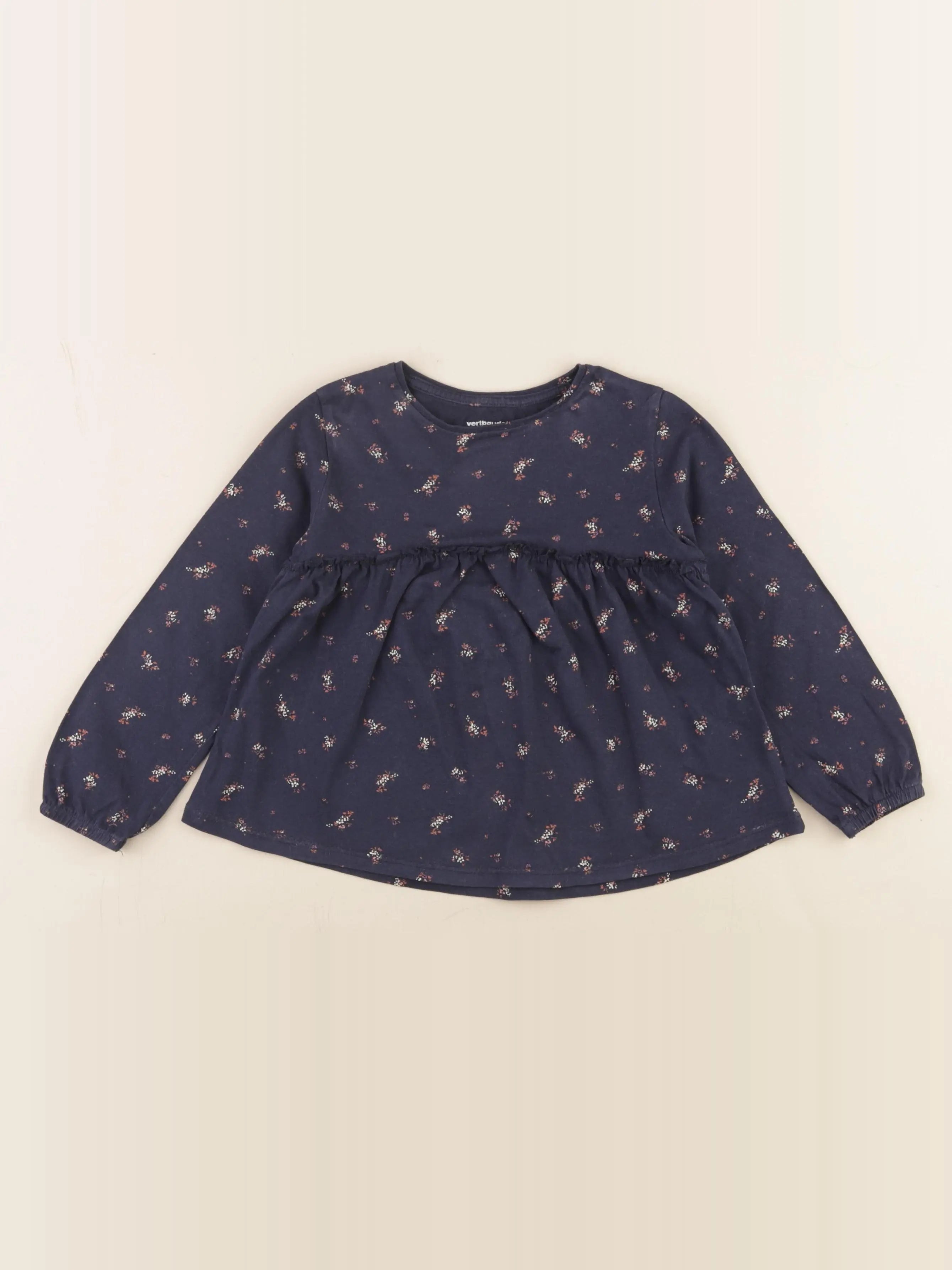 Vertbaudet - tee-shirt bleu - 4 ans