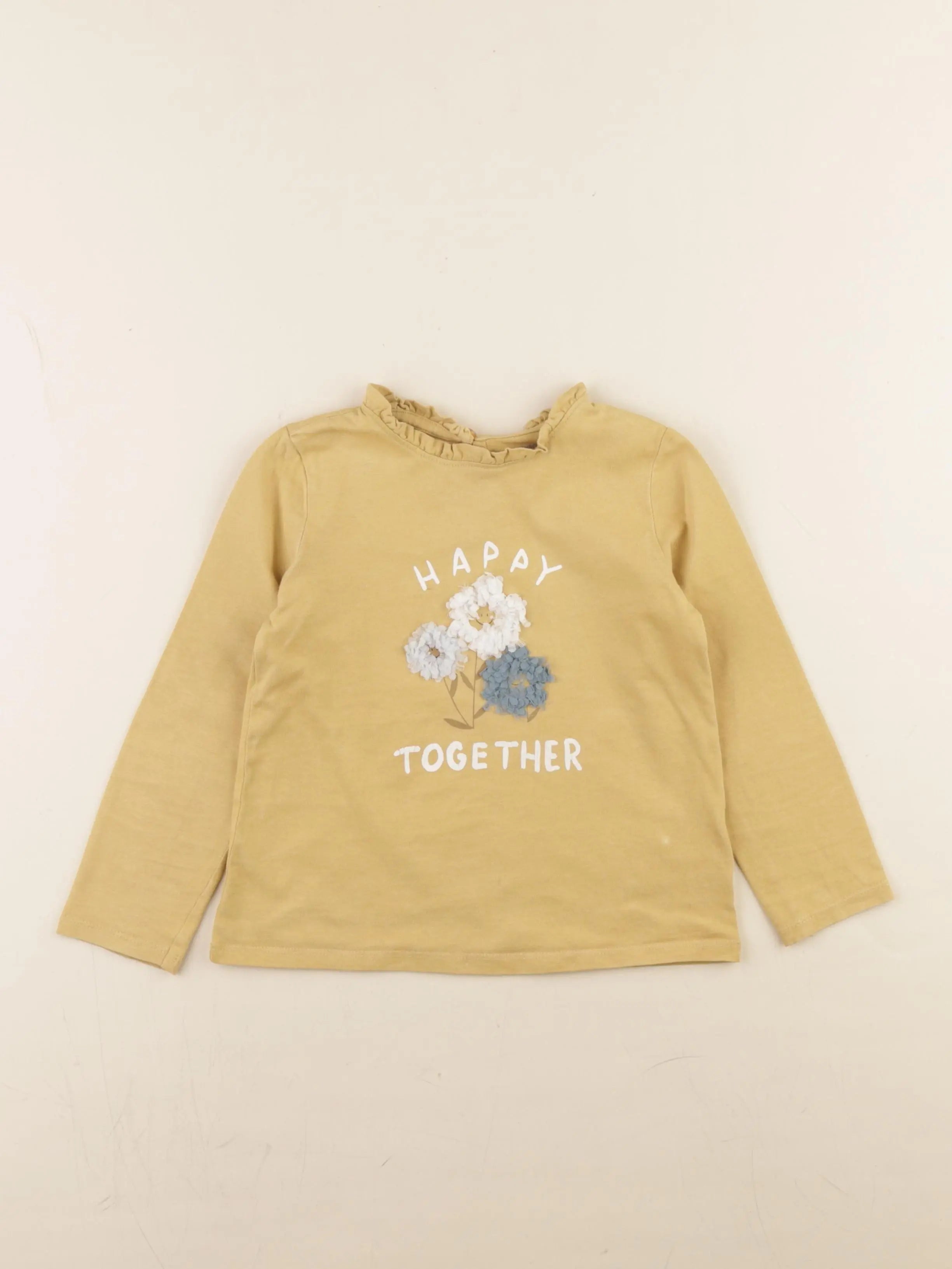 Vertbaudet - tee-shirt jaune - 4 ans