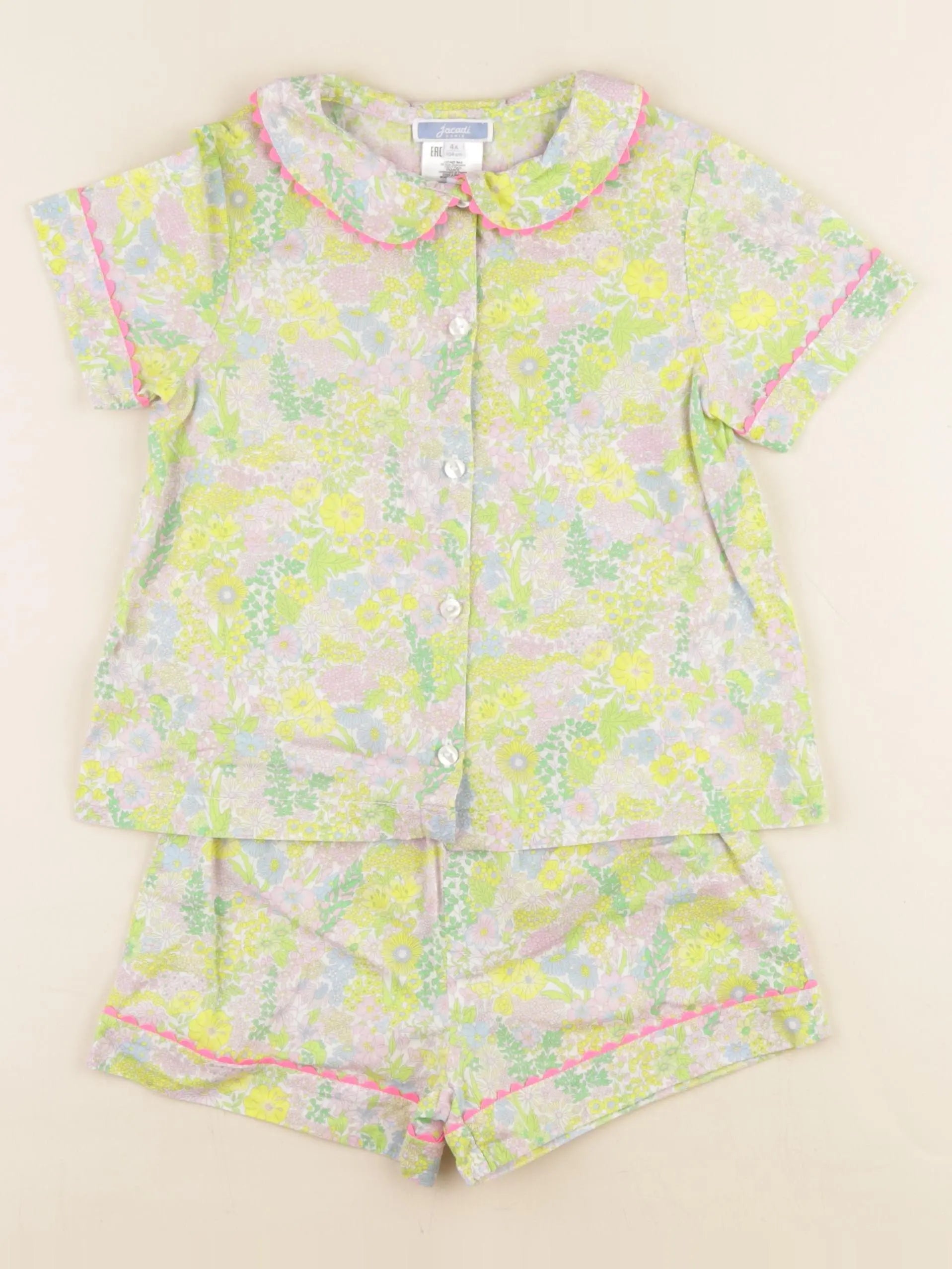 Jacadi - pyjama liberty coton multicolore - 4 ans