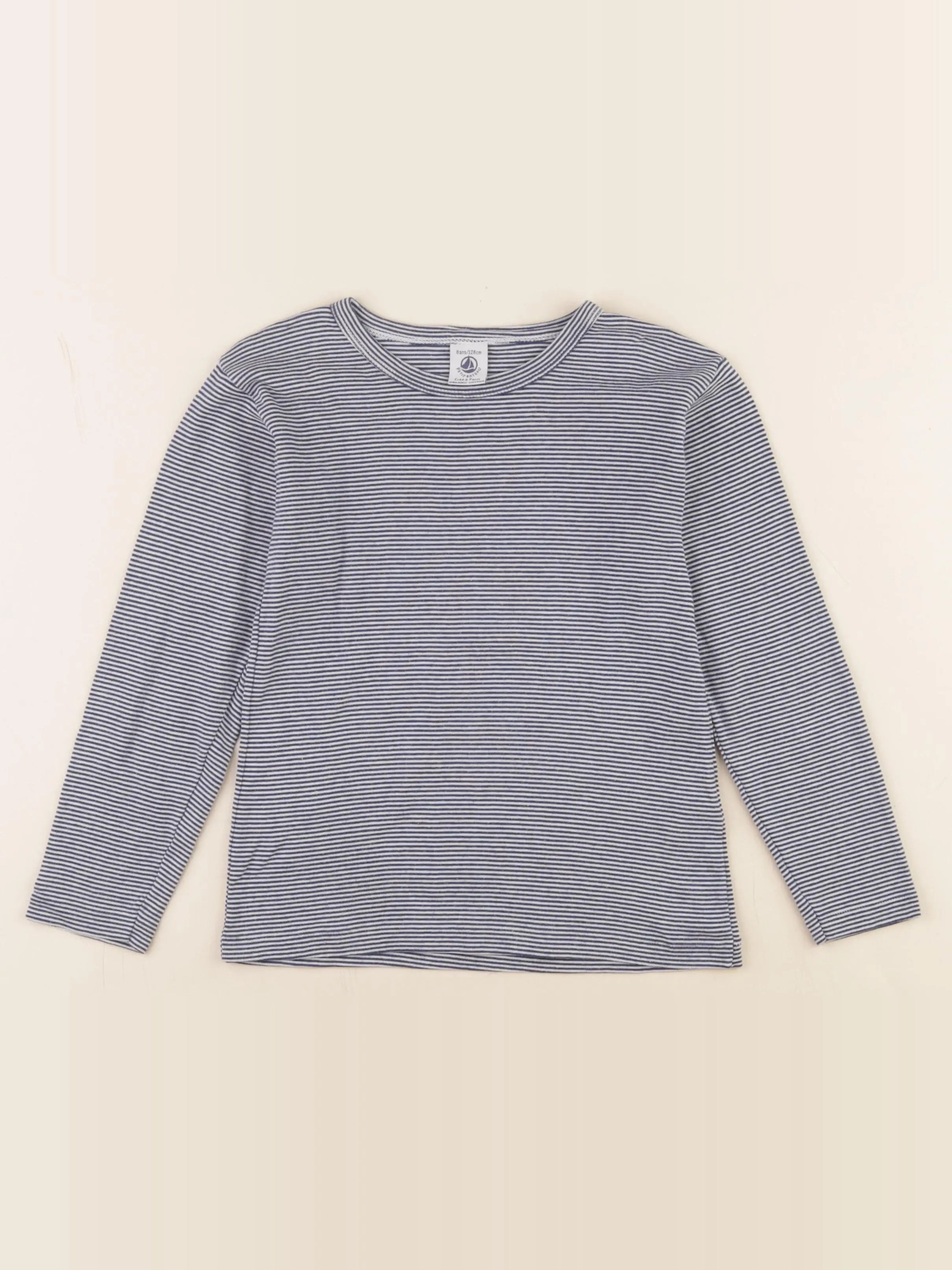 Petit Bateau - maillot de corps bleu - 8 ans
