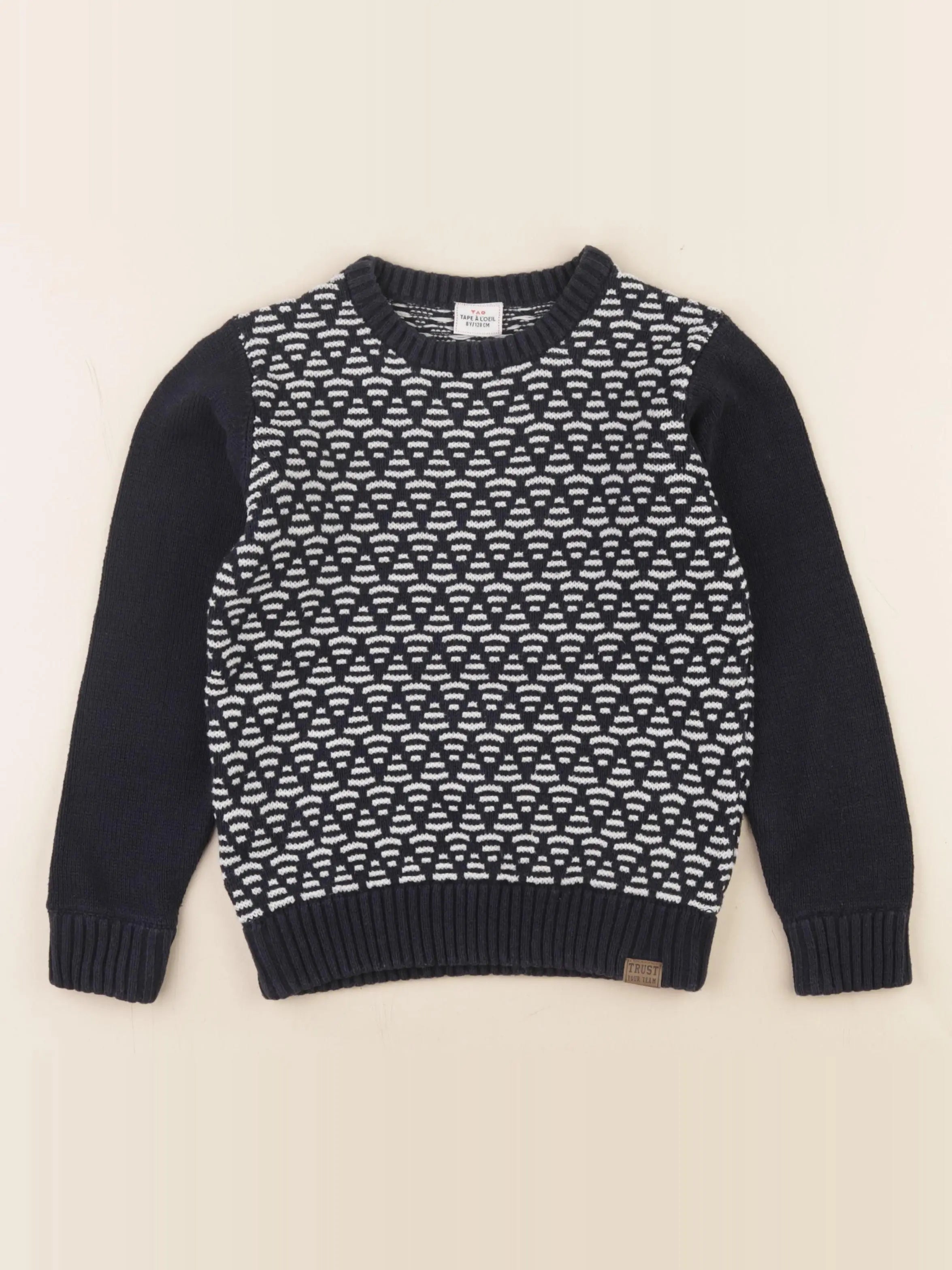 Tape à l'oeil - pull bleu - 8 ans