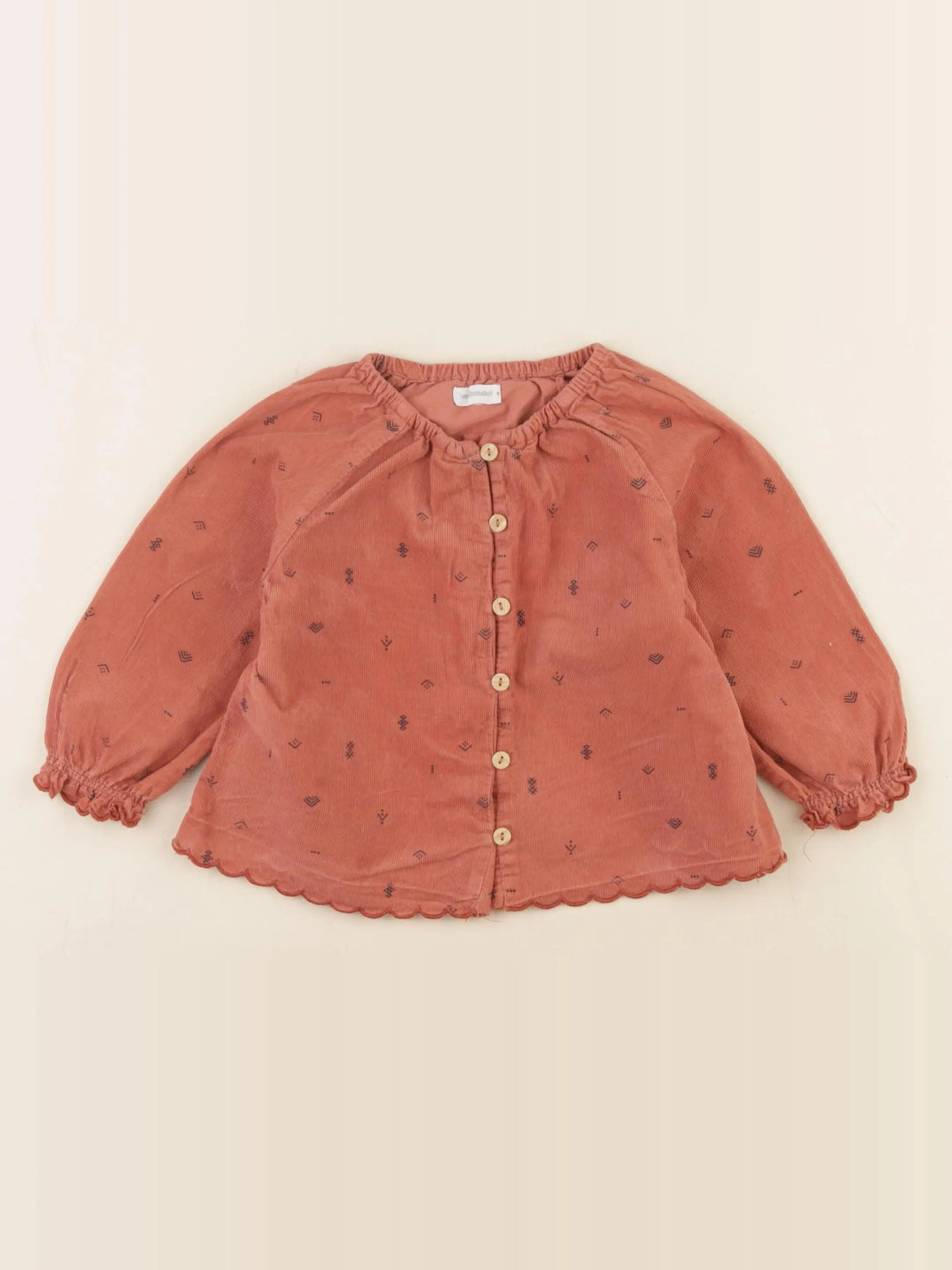 Vertbaudet - blouse marron - 18 mois