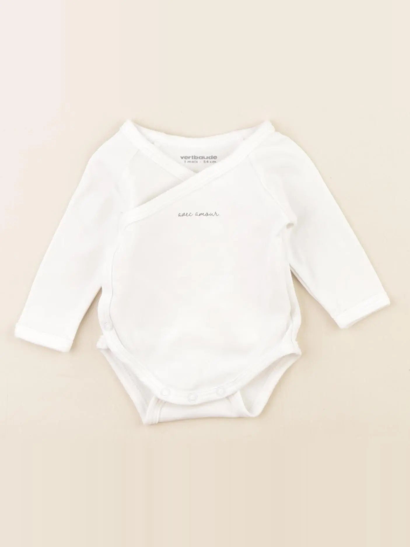 Vertbaudet - body blanc - 1 mois