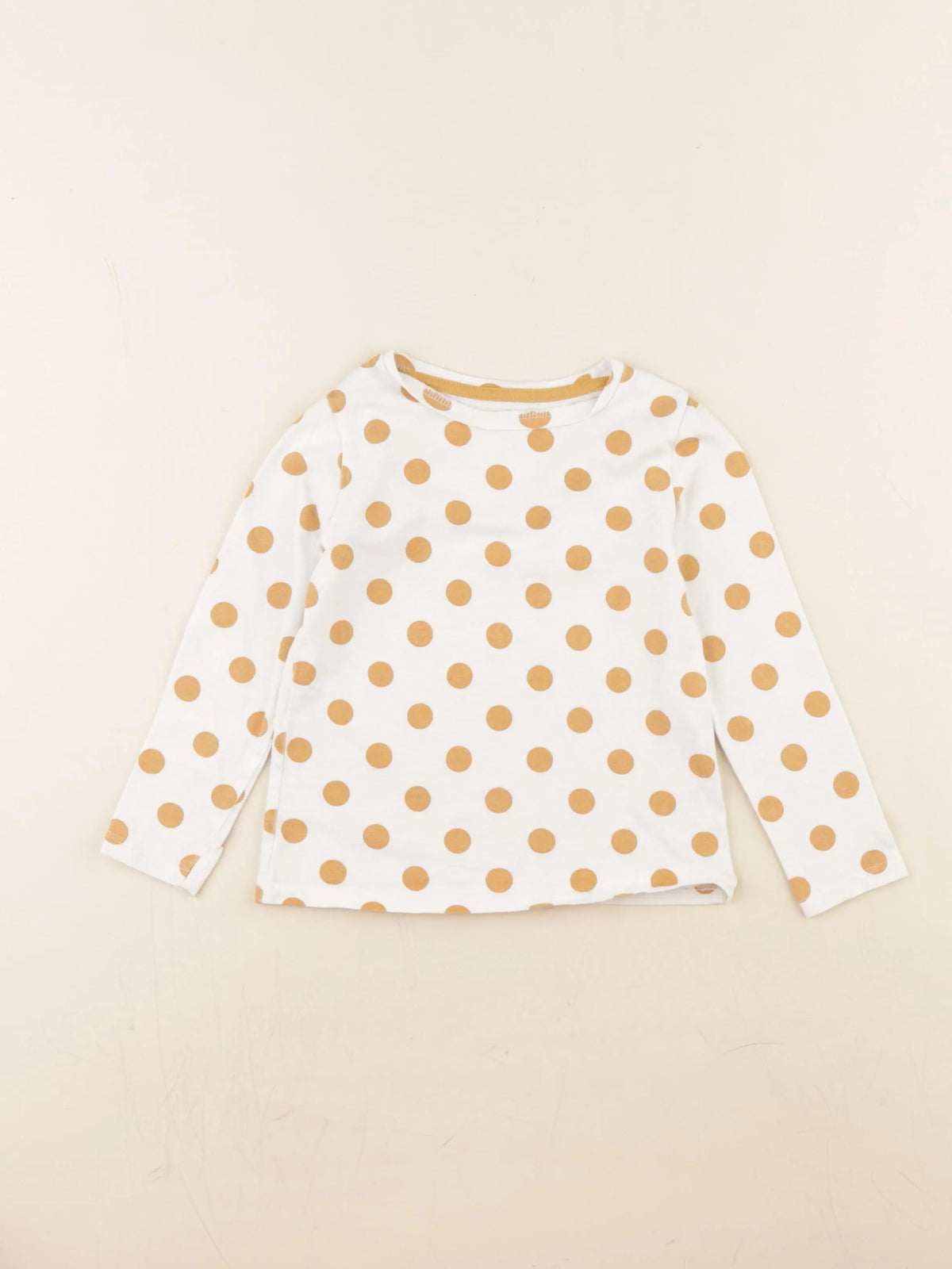 Vertbaudet - tee-shirt jaune, blanc - 4 ans