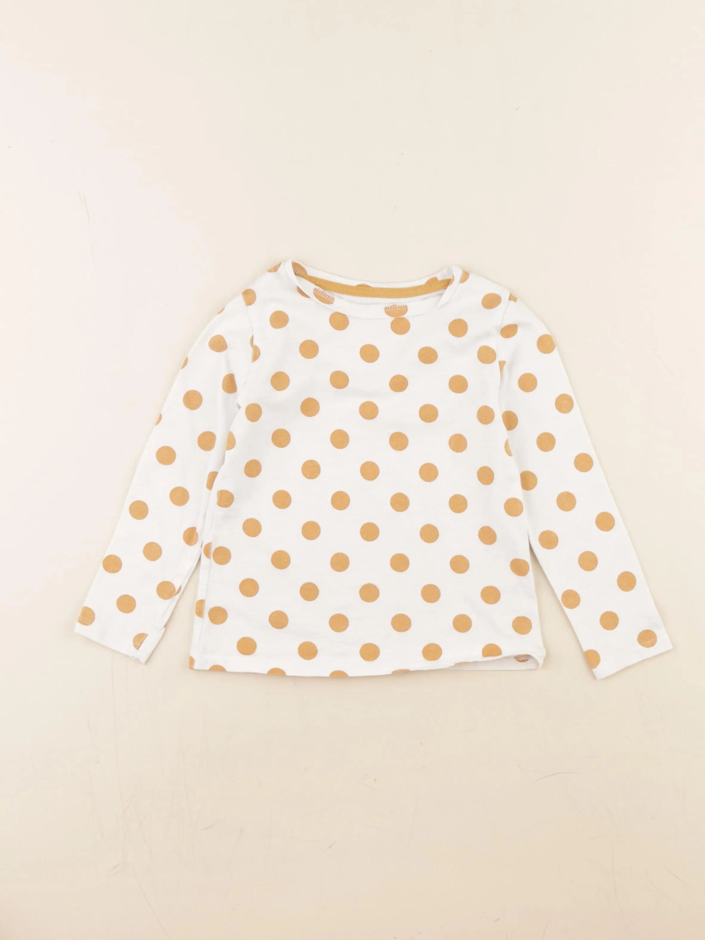 Vertbaudet - tee-shirt jaune, blanc - 4 ans