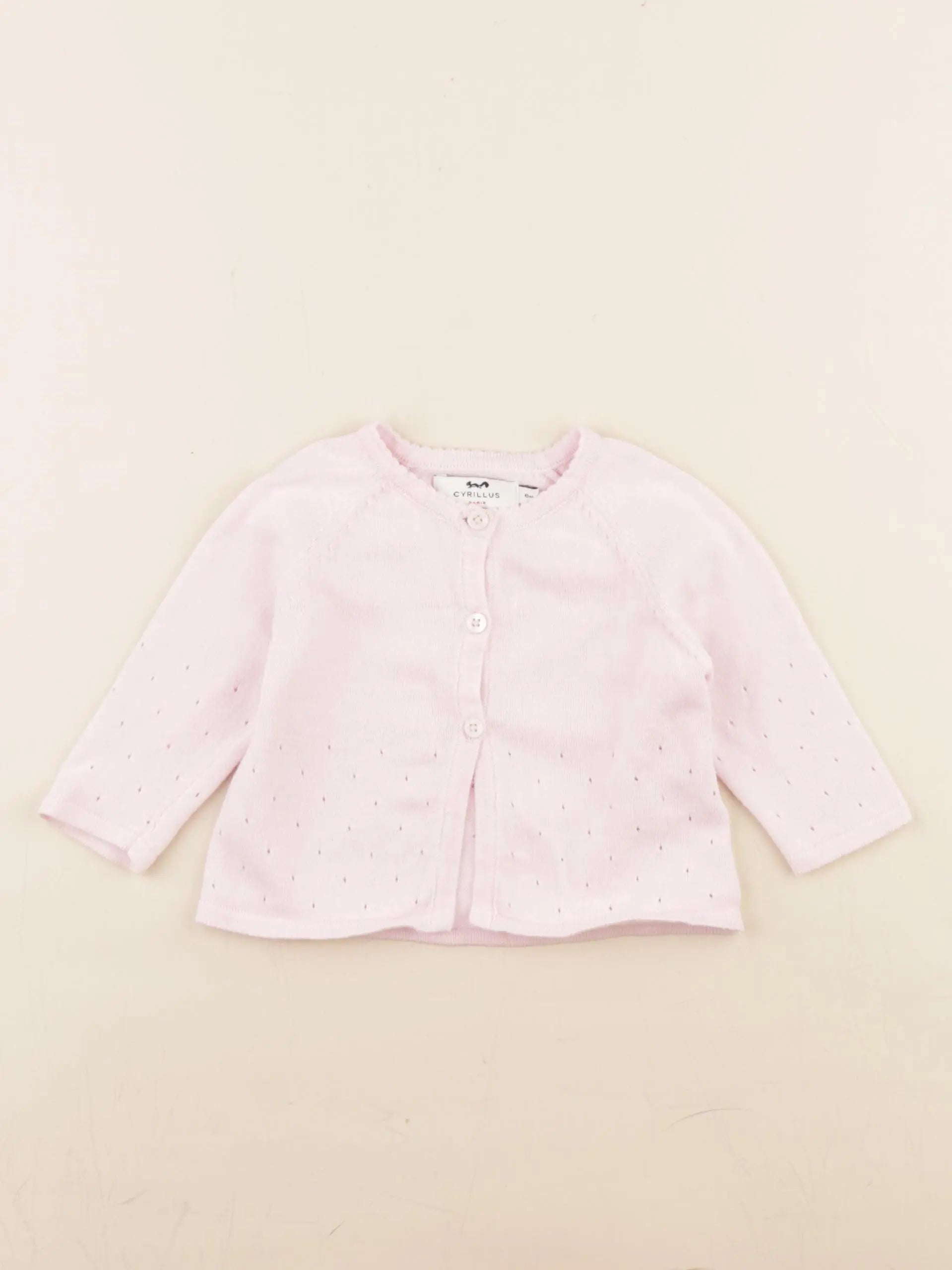 Cyrillus - gilet rose - 6 mois