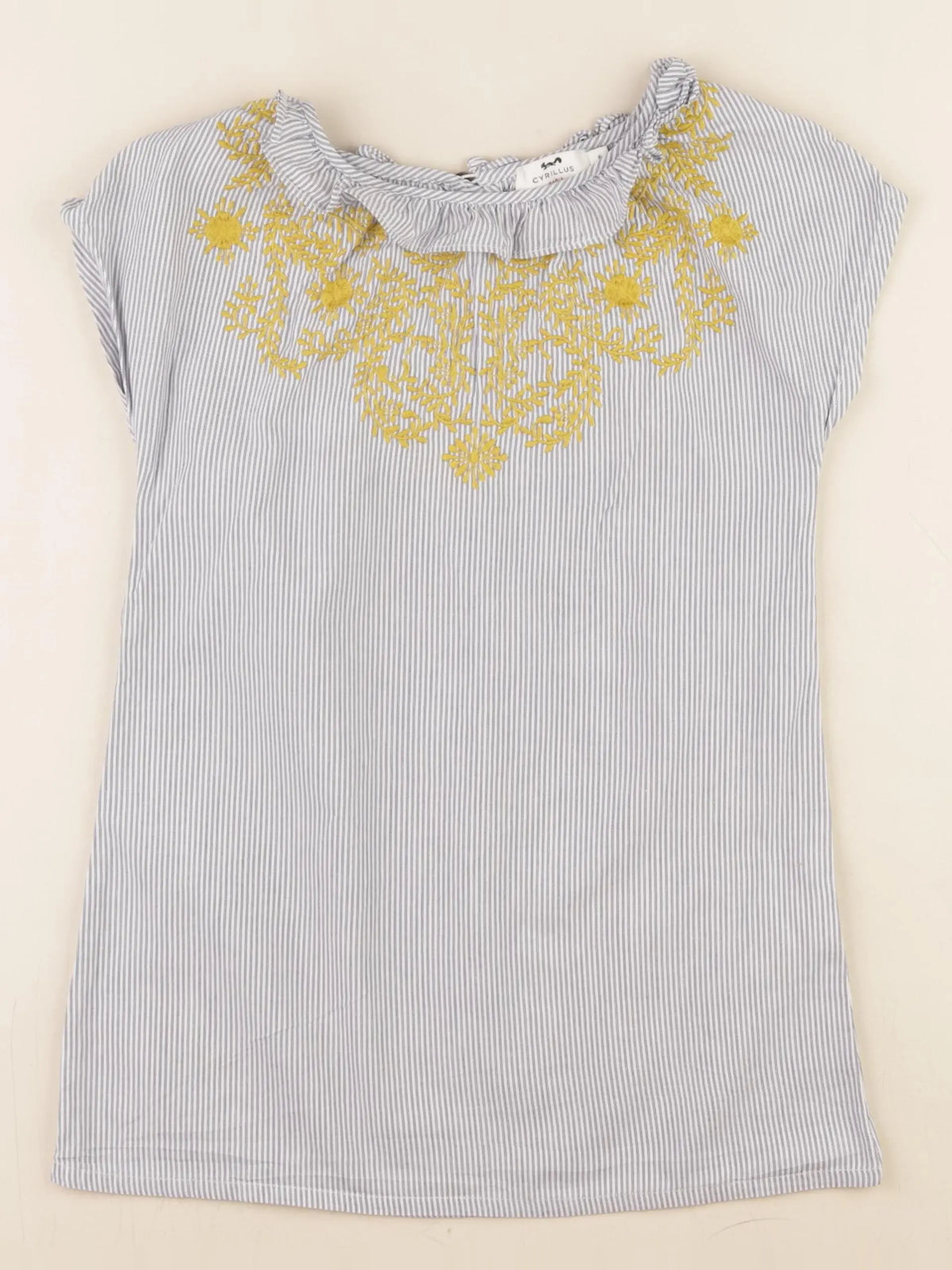 Cyrillus - robe blanc, bleu - 6 ans