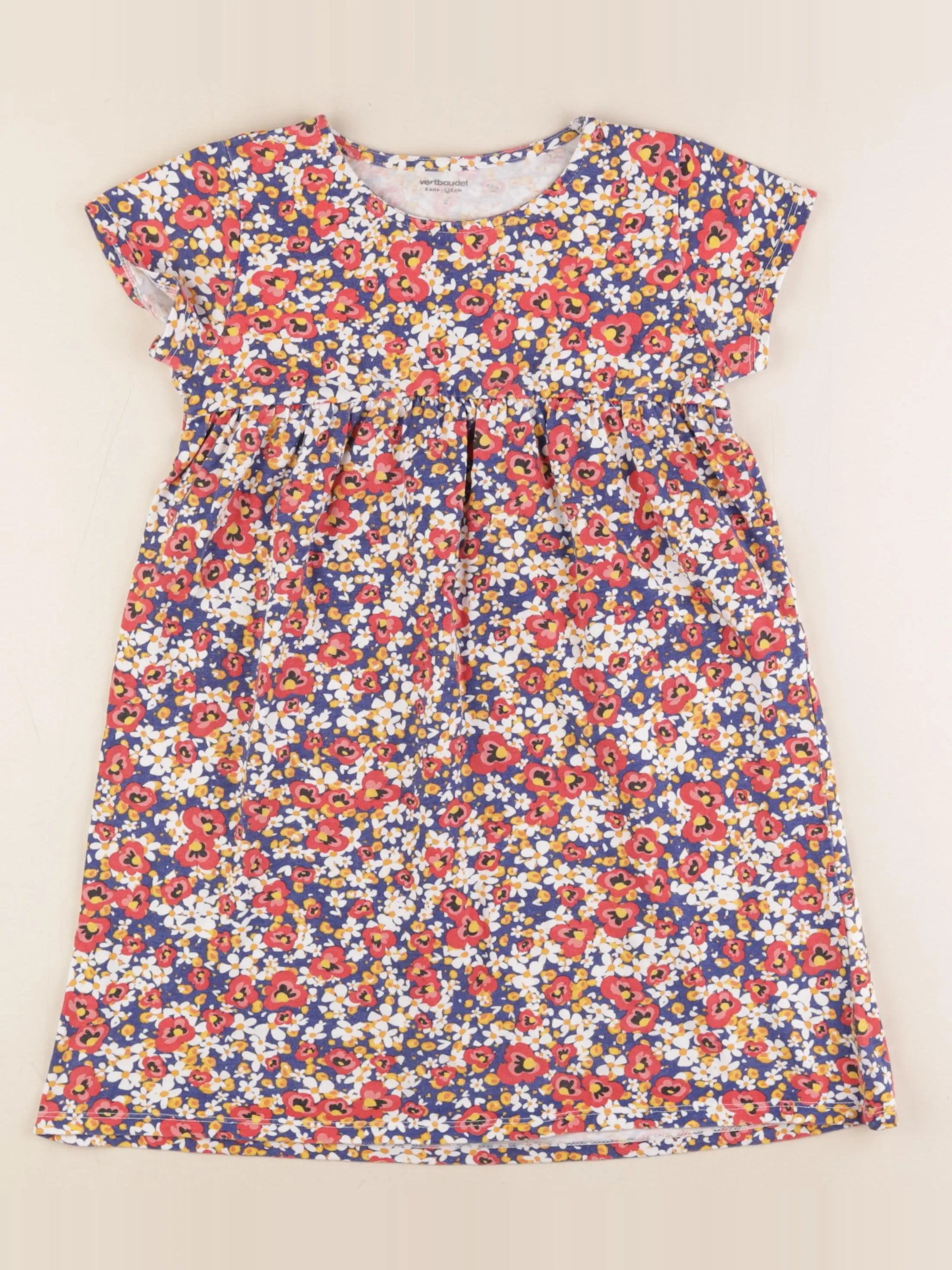 Vertbaudet - robe multicolore - 8 ans