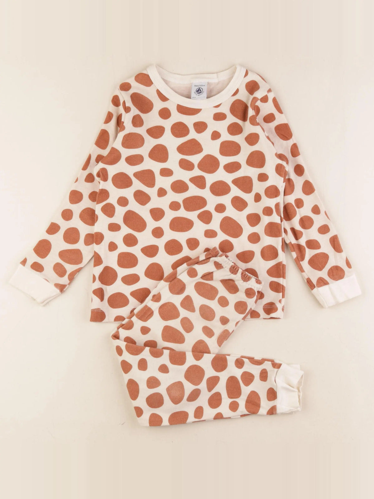 Petit Bateau - pyjama coton marron - 5 ans