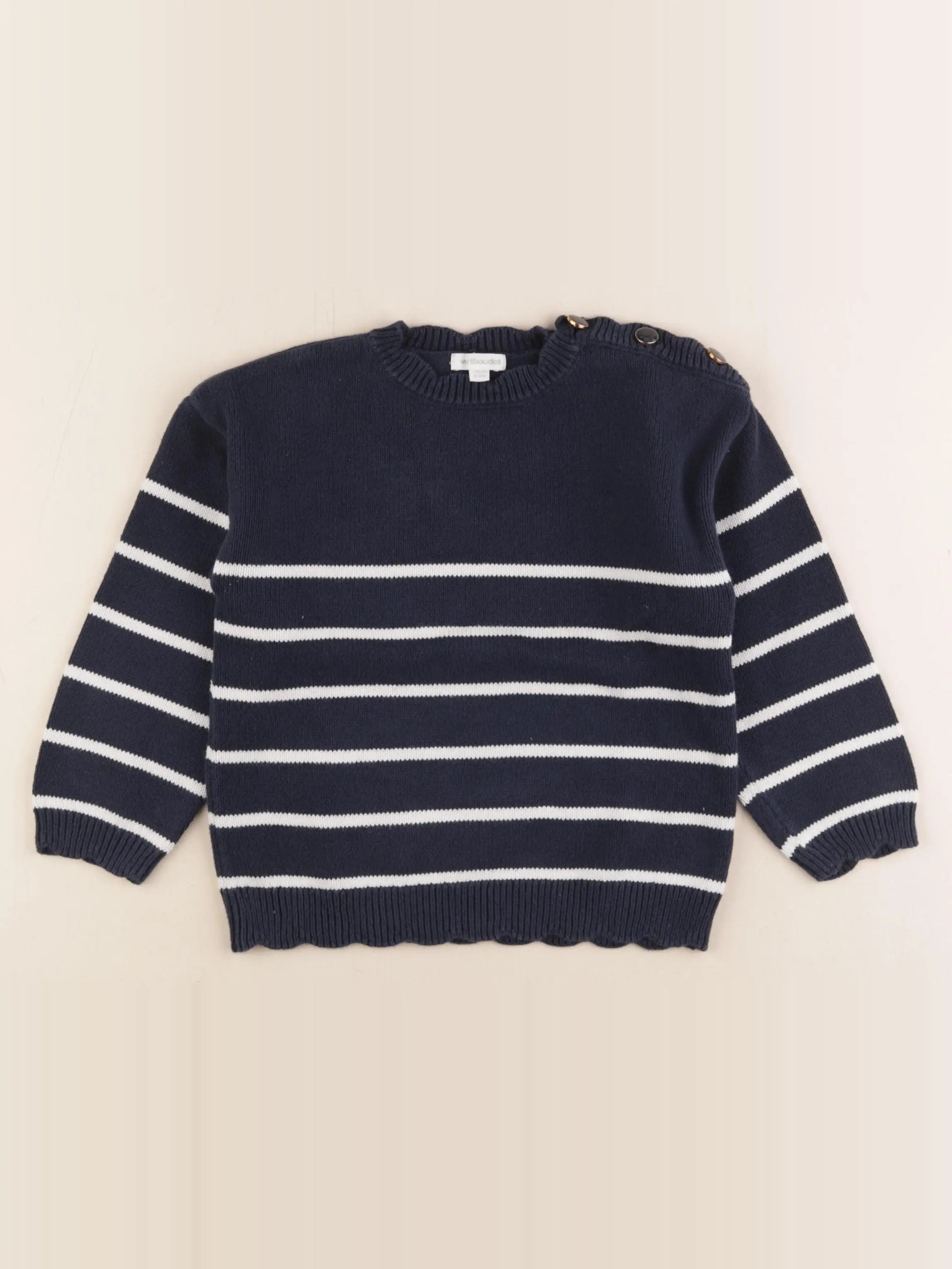 Vertbaudet - pull bleu - 6 ans
