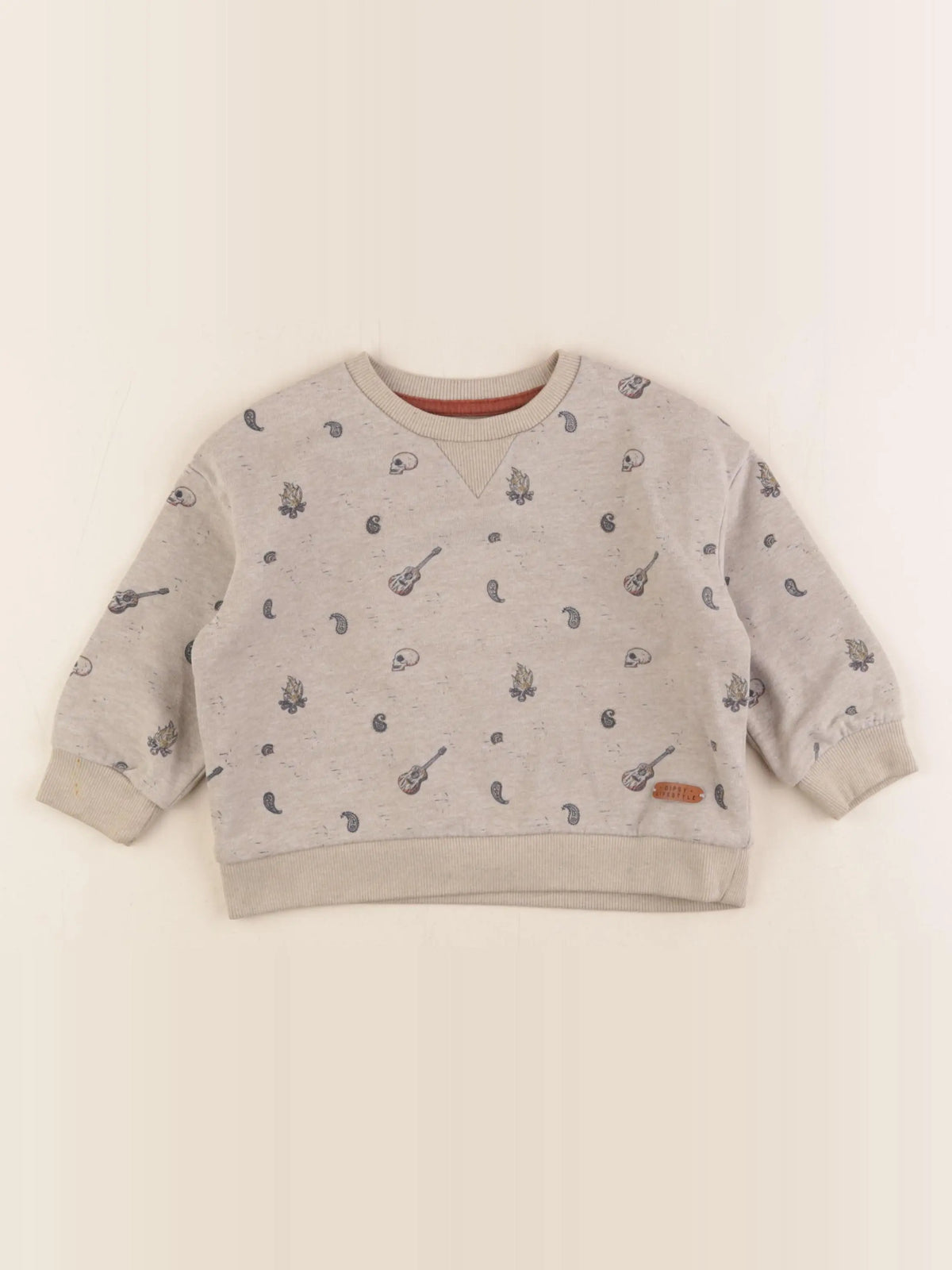 Vertbaudet - sweat marron - 2 ans