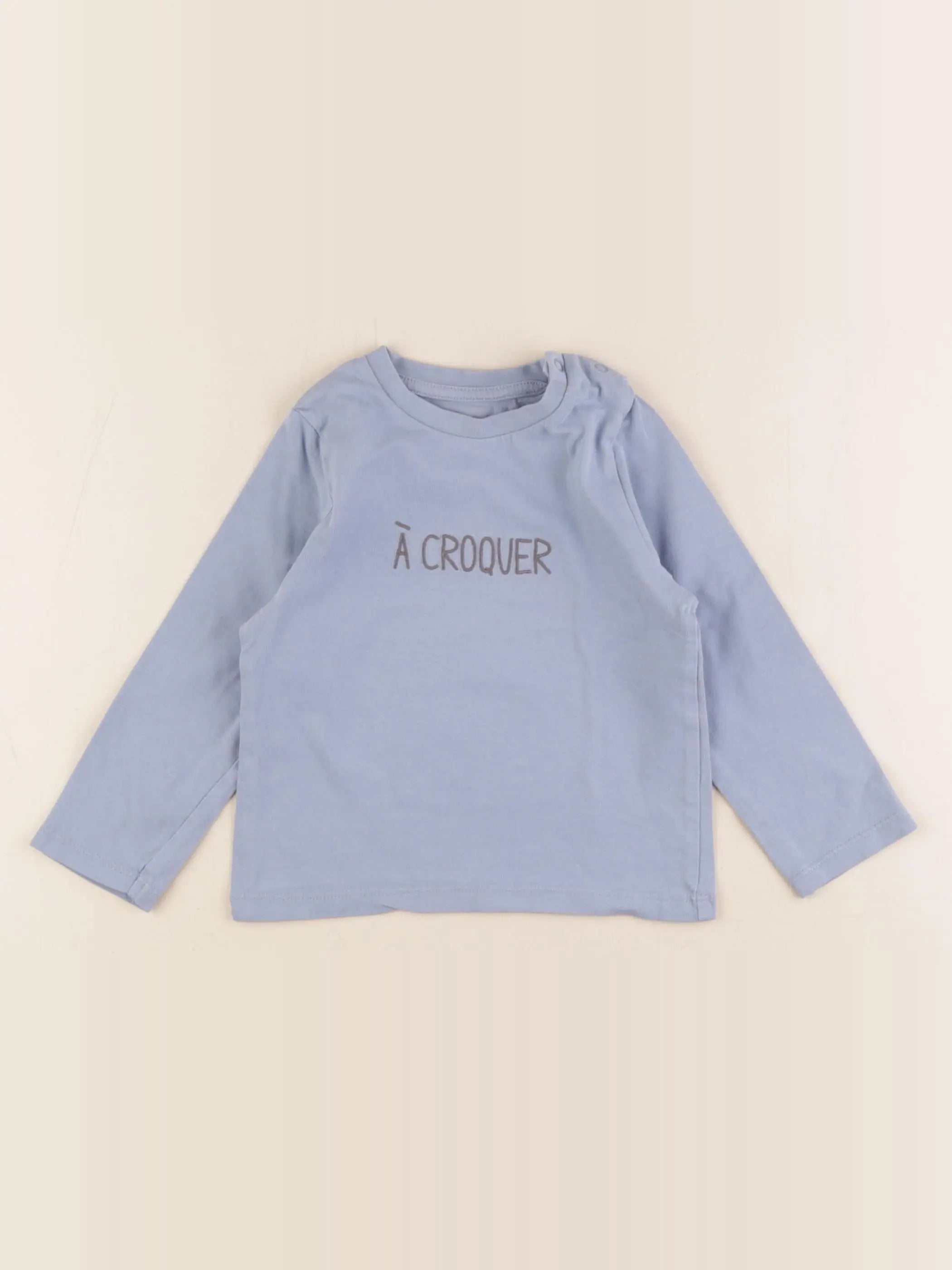 Vertbaudet - tee-shirt bleu - 24 mois