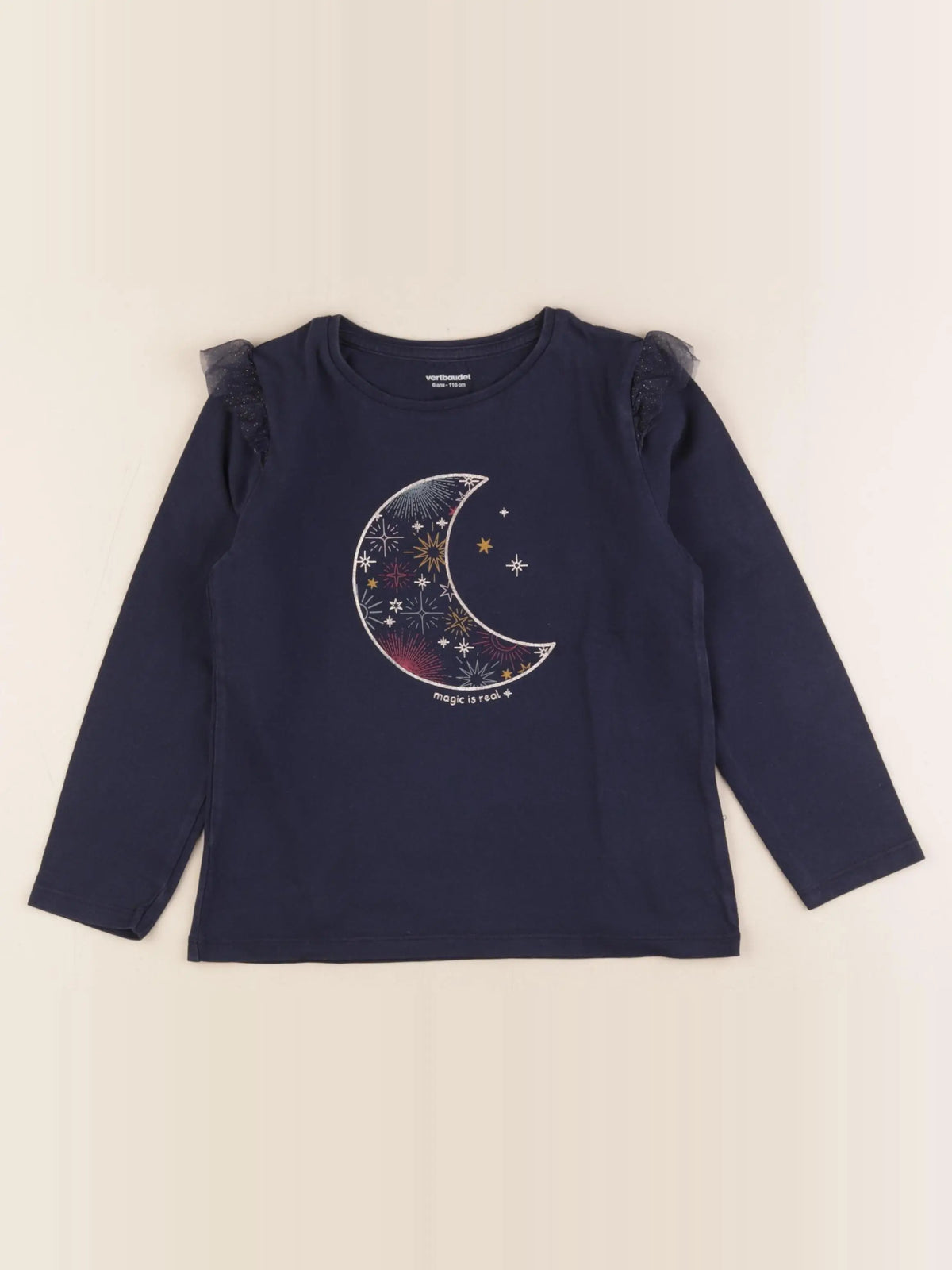 Vertbaudet - tee-shirt bleu - 6 ans
