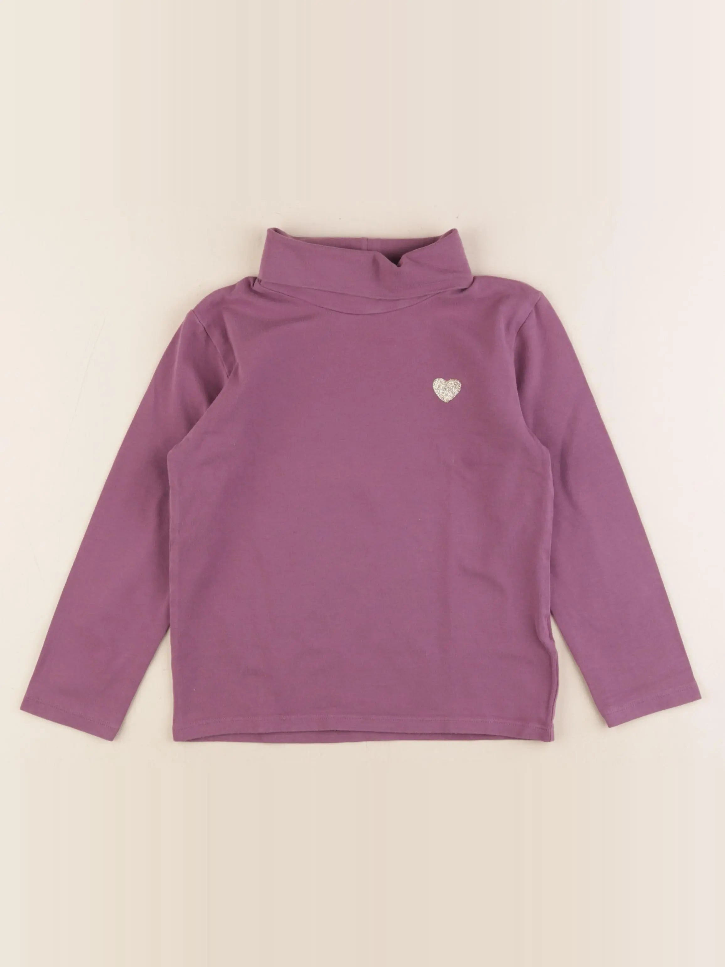 Vertbaudet - sous-pull violet - 6 ans