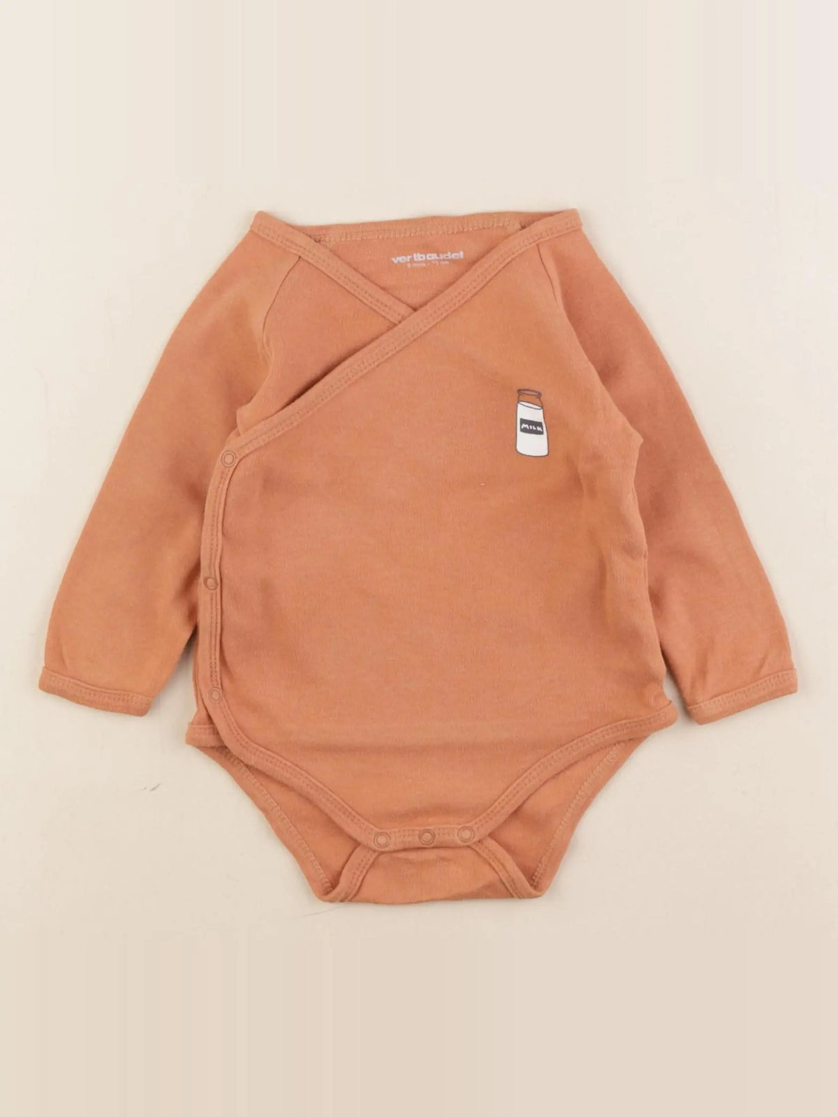 Vertbaudet - body orange - 9 mois