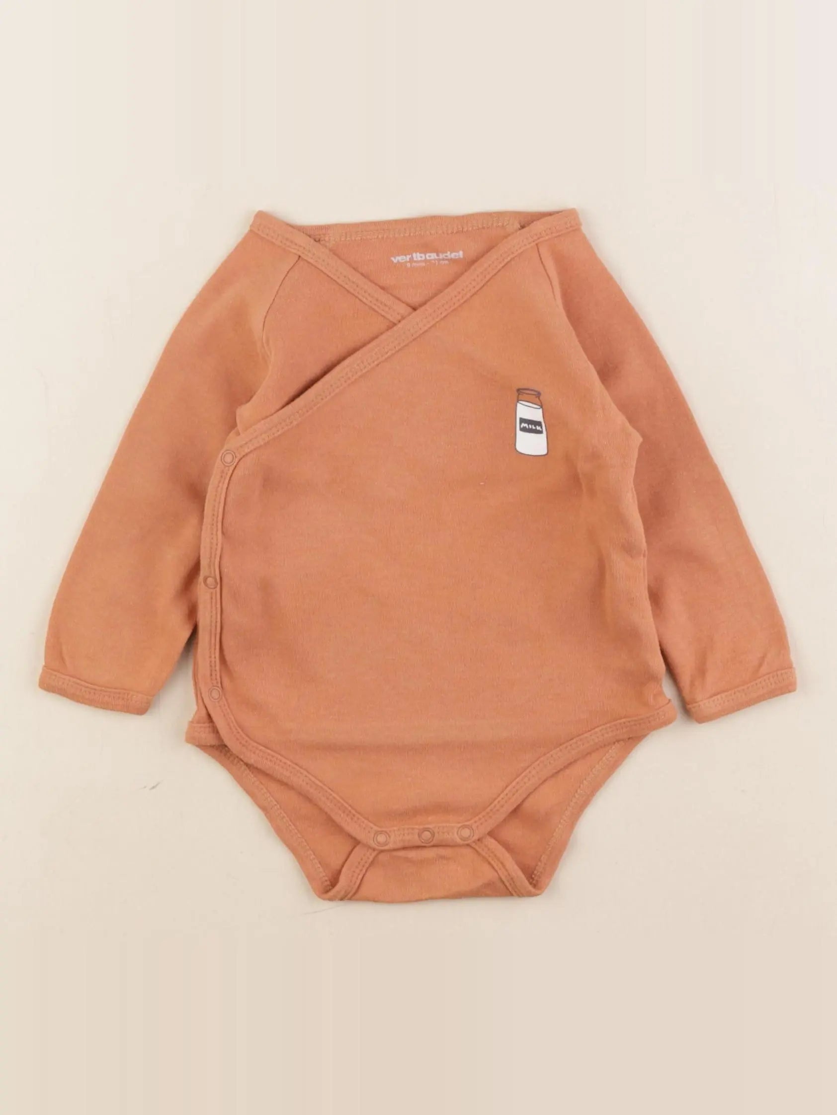 Vertbaudet - body orange - 9 mois