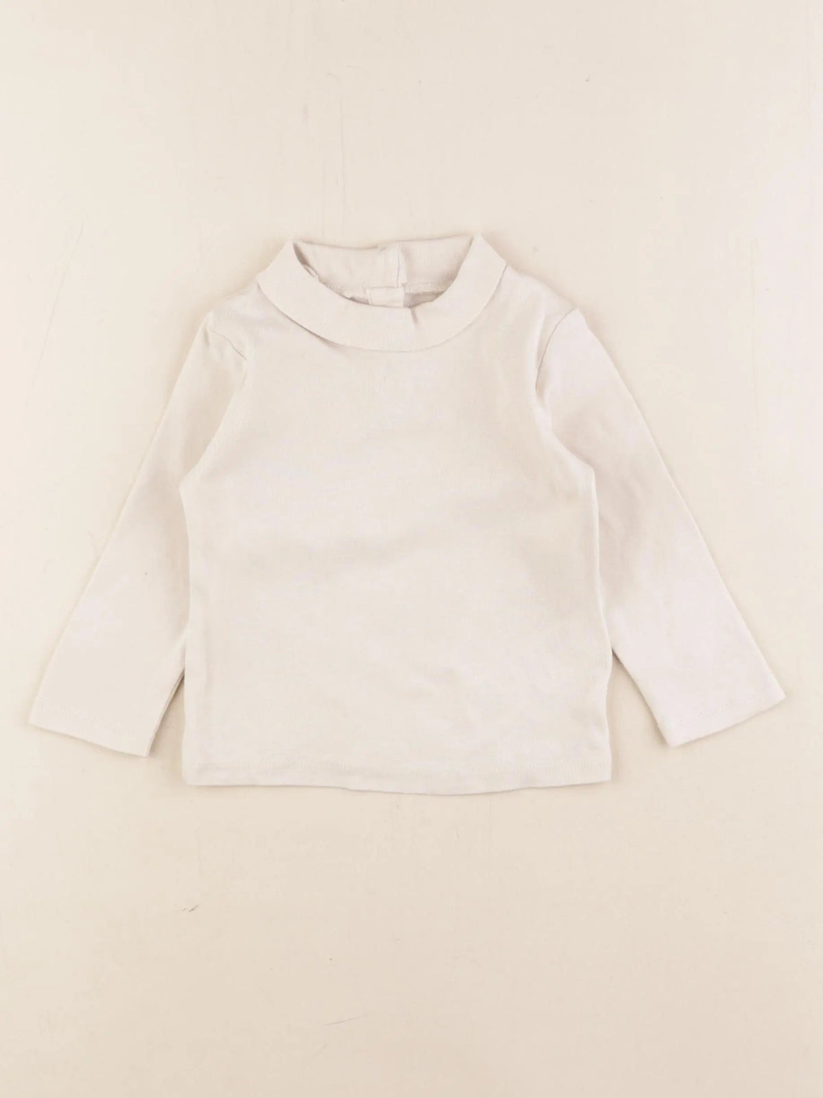 Vertbaudet - sous-pull beige - 12 mois