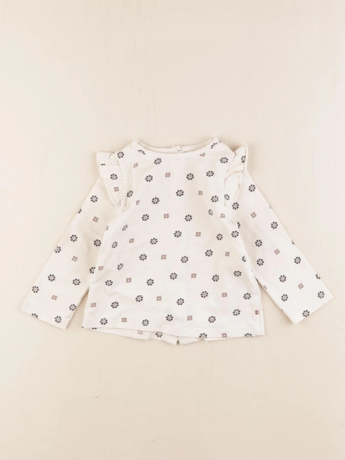 Vertbaudet - tee-shirt beige - 9 mois