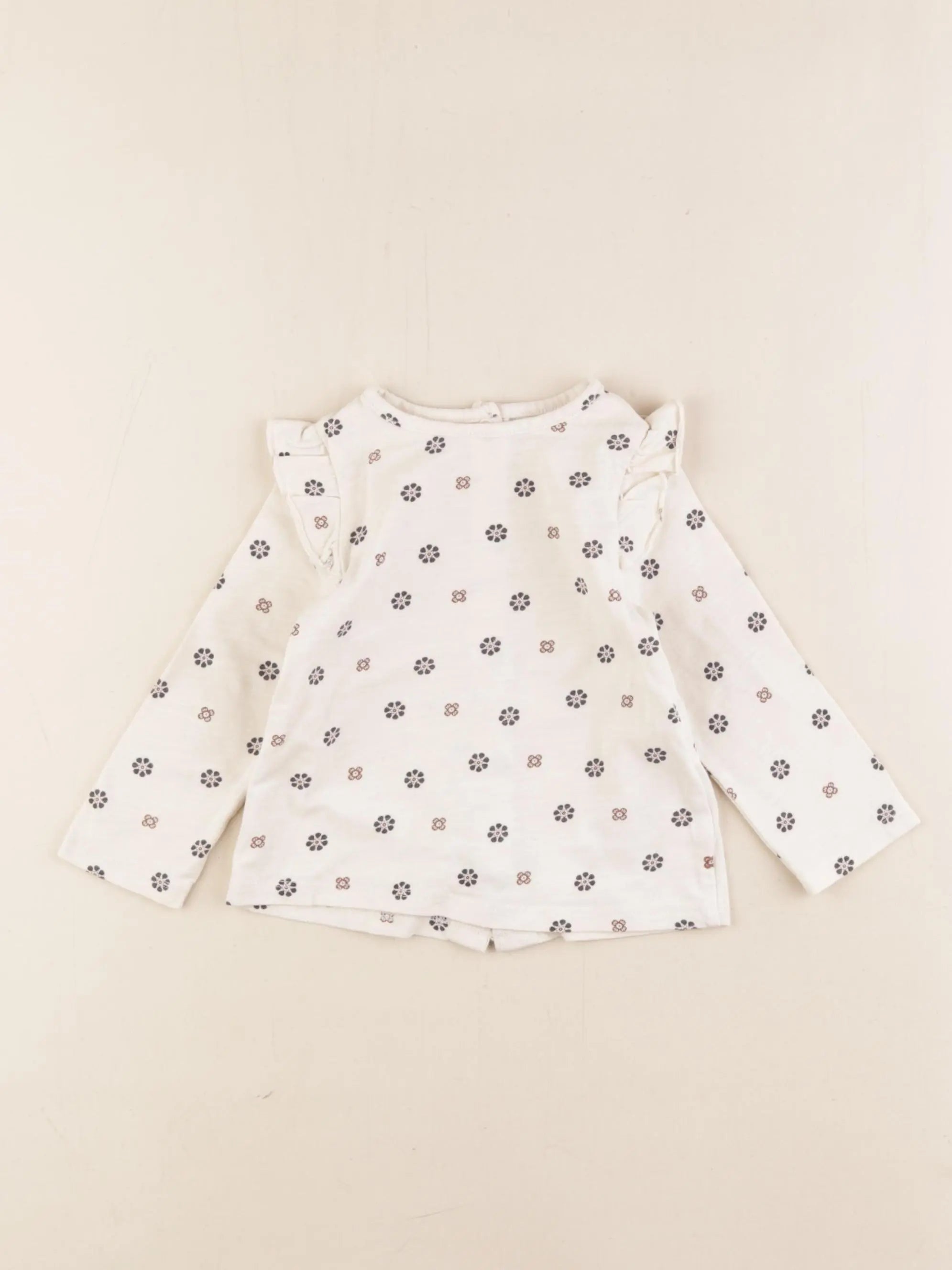 Vertbaudet - tee-shirt beige - 9 mois