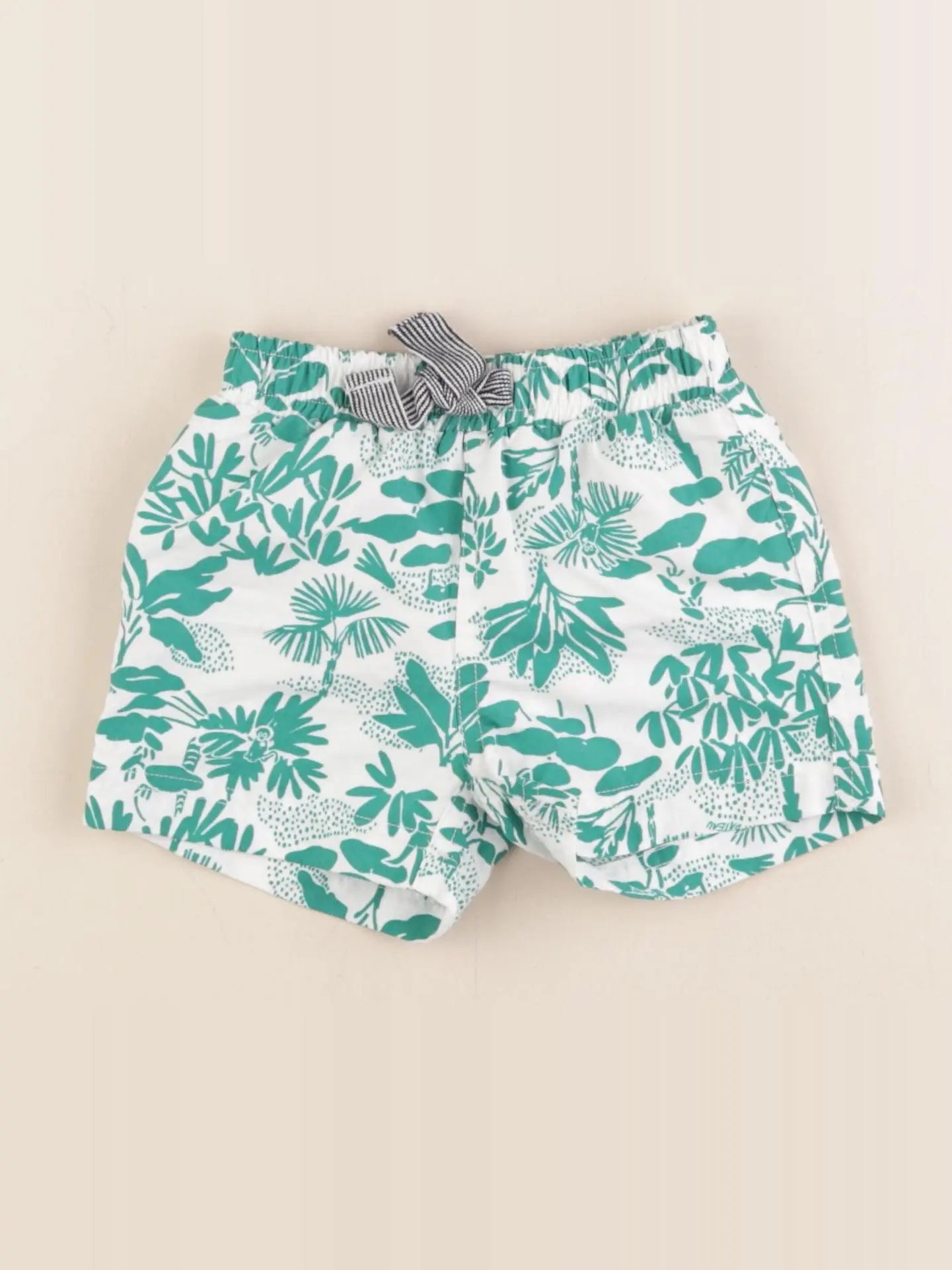 Petit Bateau - maillot de bain blanc, vert - 12 mois