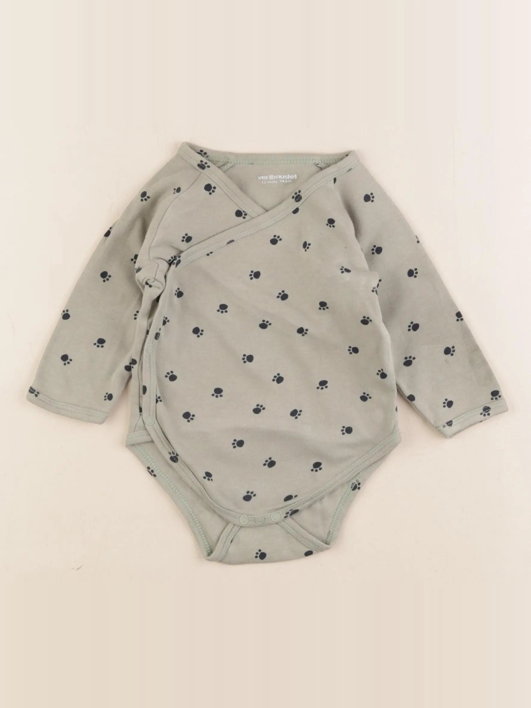 Vertbaudet - body vert - 12 mois