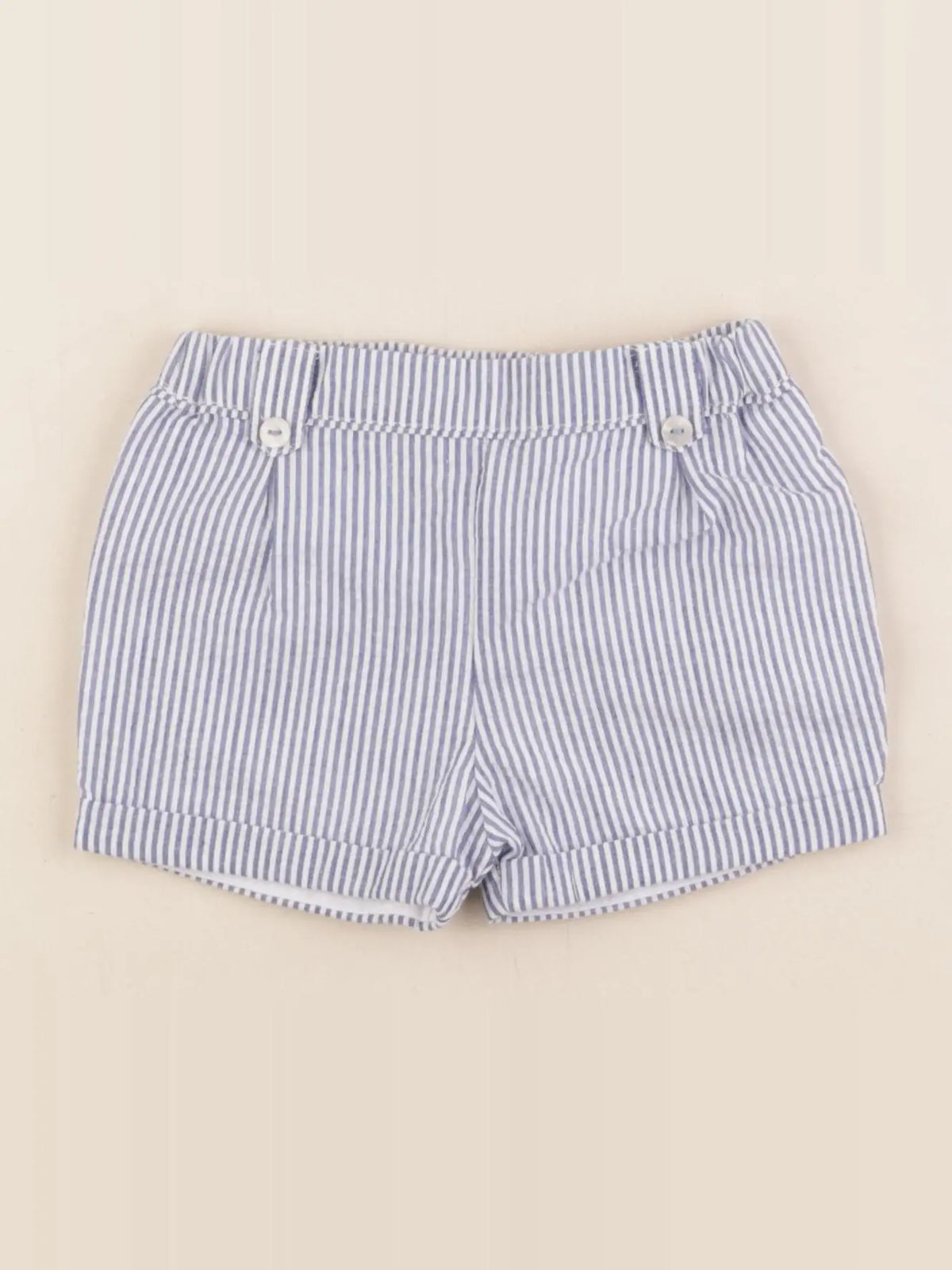 El Corte Inglés  - short blanc, bleu - 12 mois