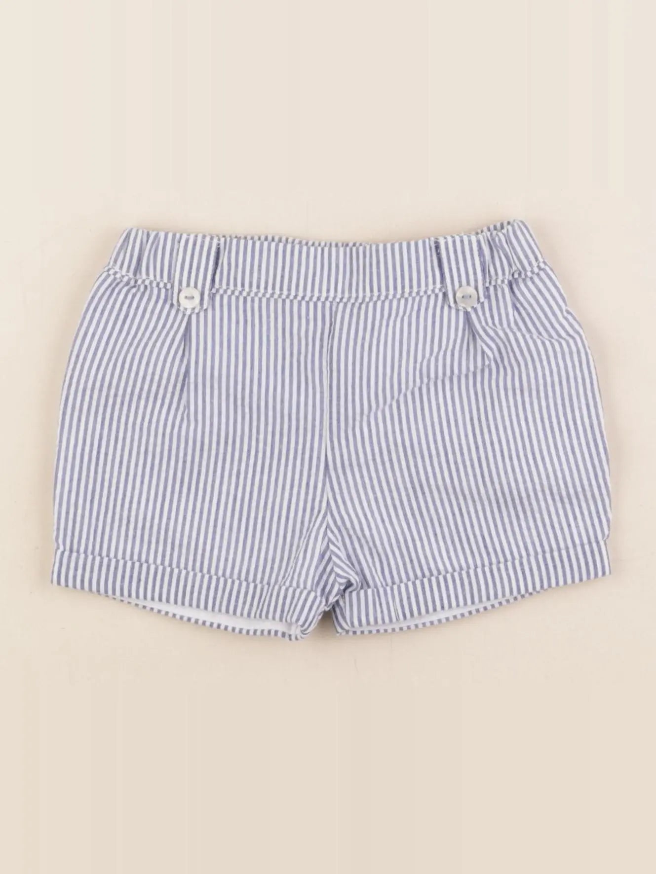 El Corte Inglés  - short blanc, bleu - 12 mois