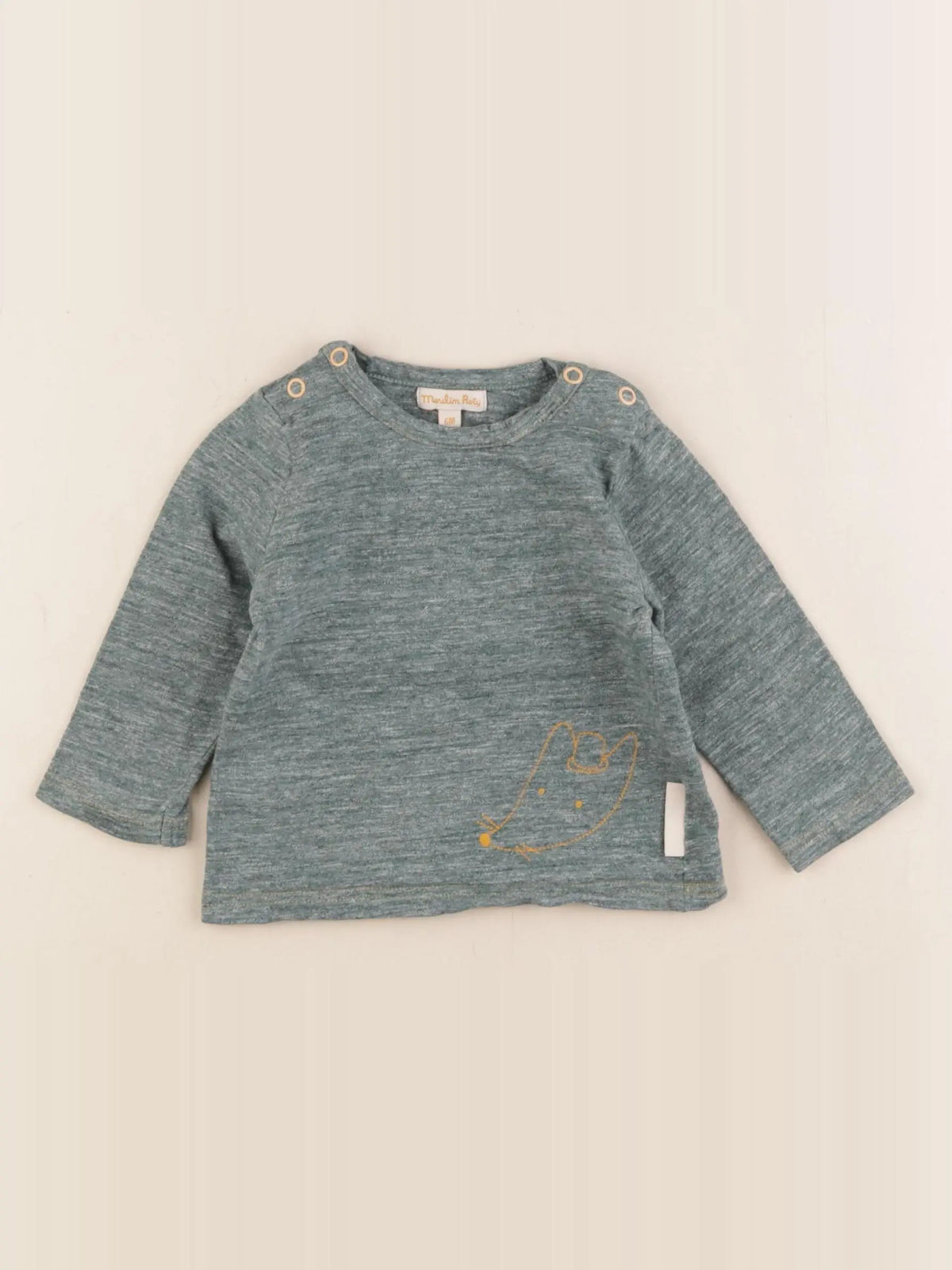 Moulin Roty - tee-shirt vert - 6 mois