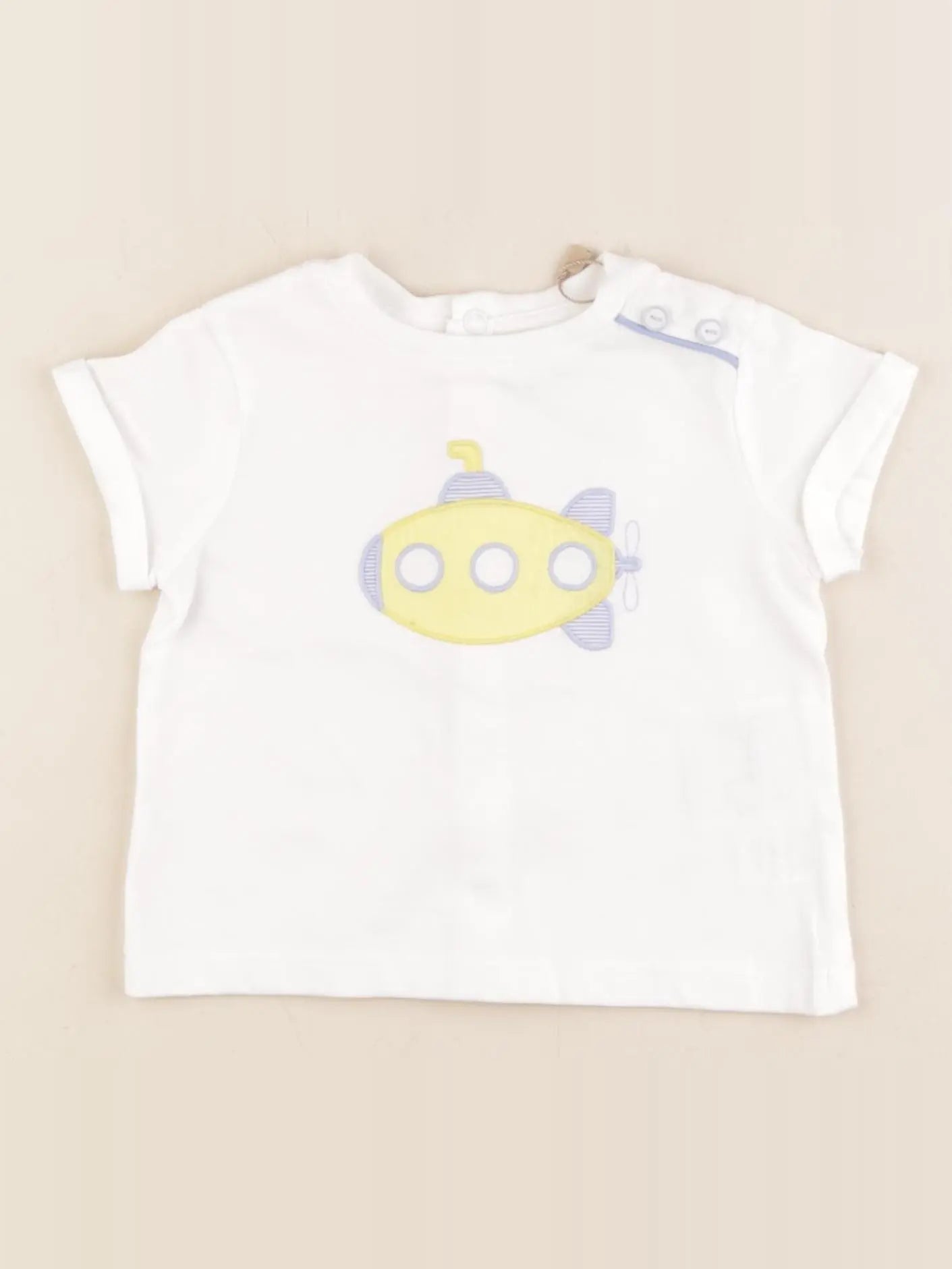 El Corte Inglés  - tee-shirt blanc - 6/12 mois