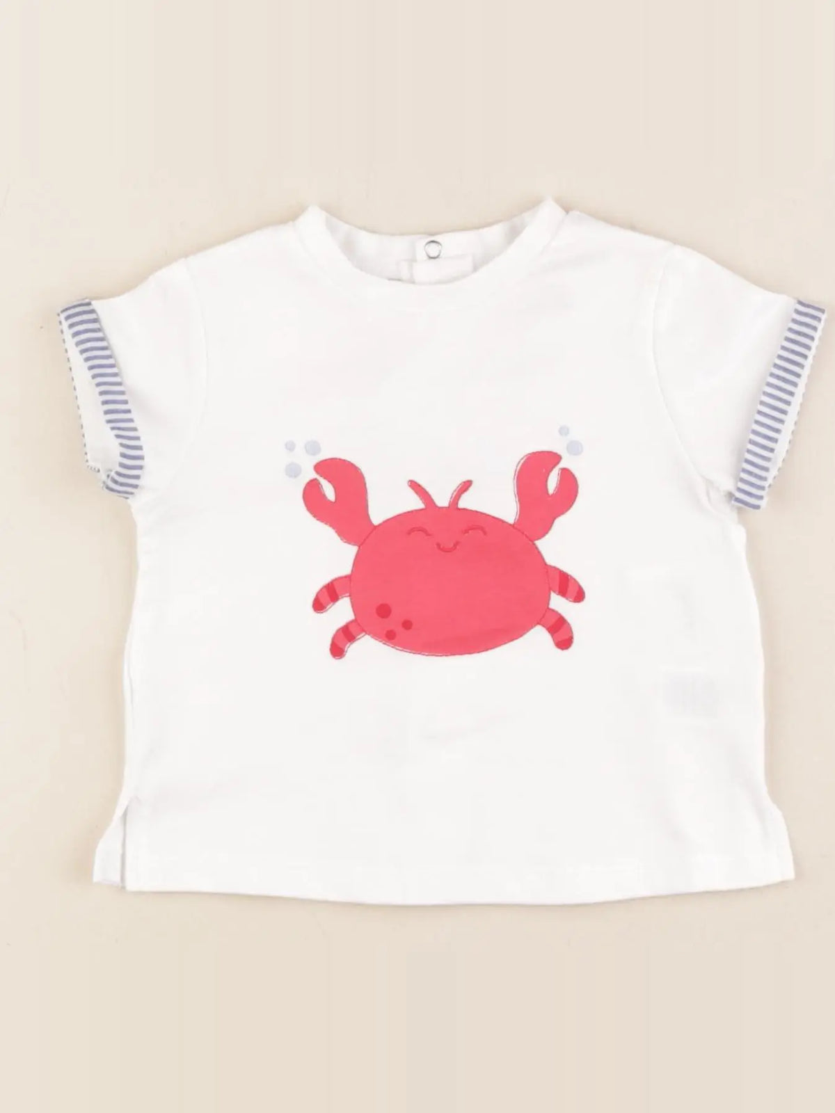 El Corte Inglés  - tee-shirt blanc, rouge - 6/12 mois