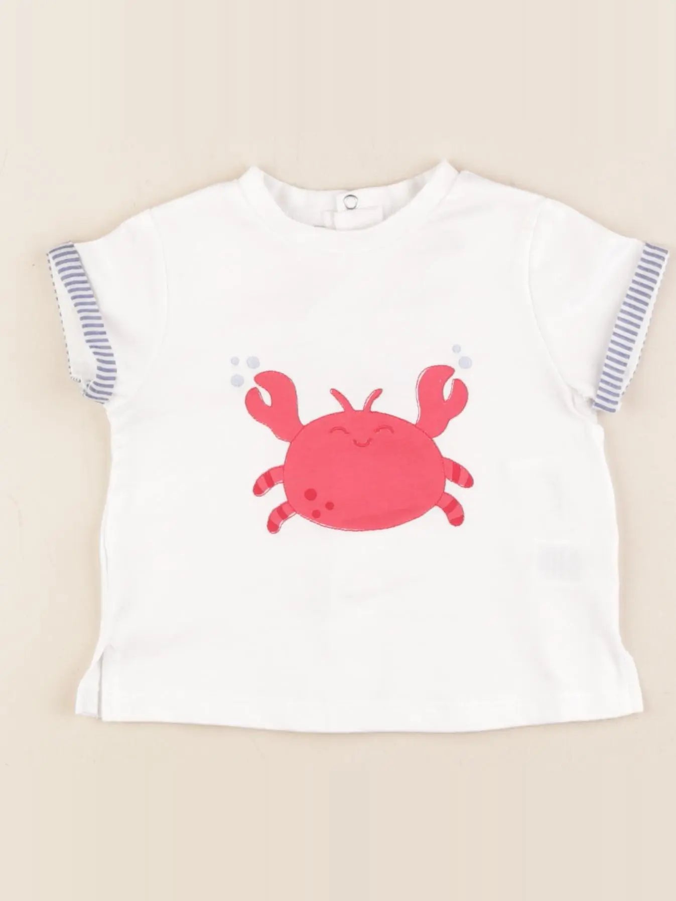 El Corte Inglés  - tee-shirt blanc, rouge - 6/12 mois