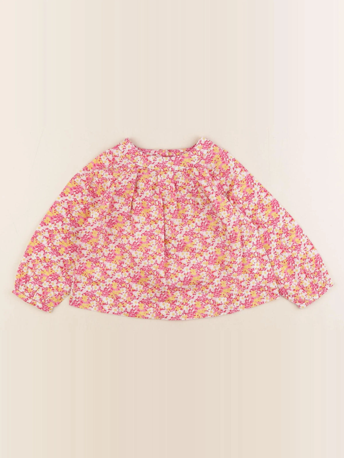 Jacadi - blouse liberty rose, jaune - 18 mois