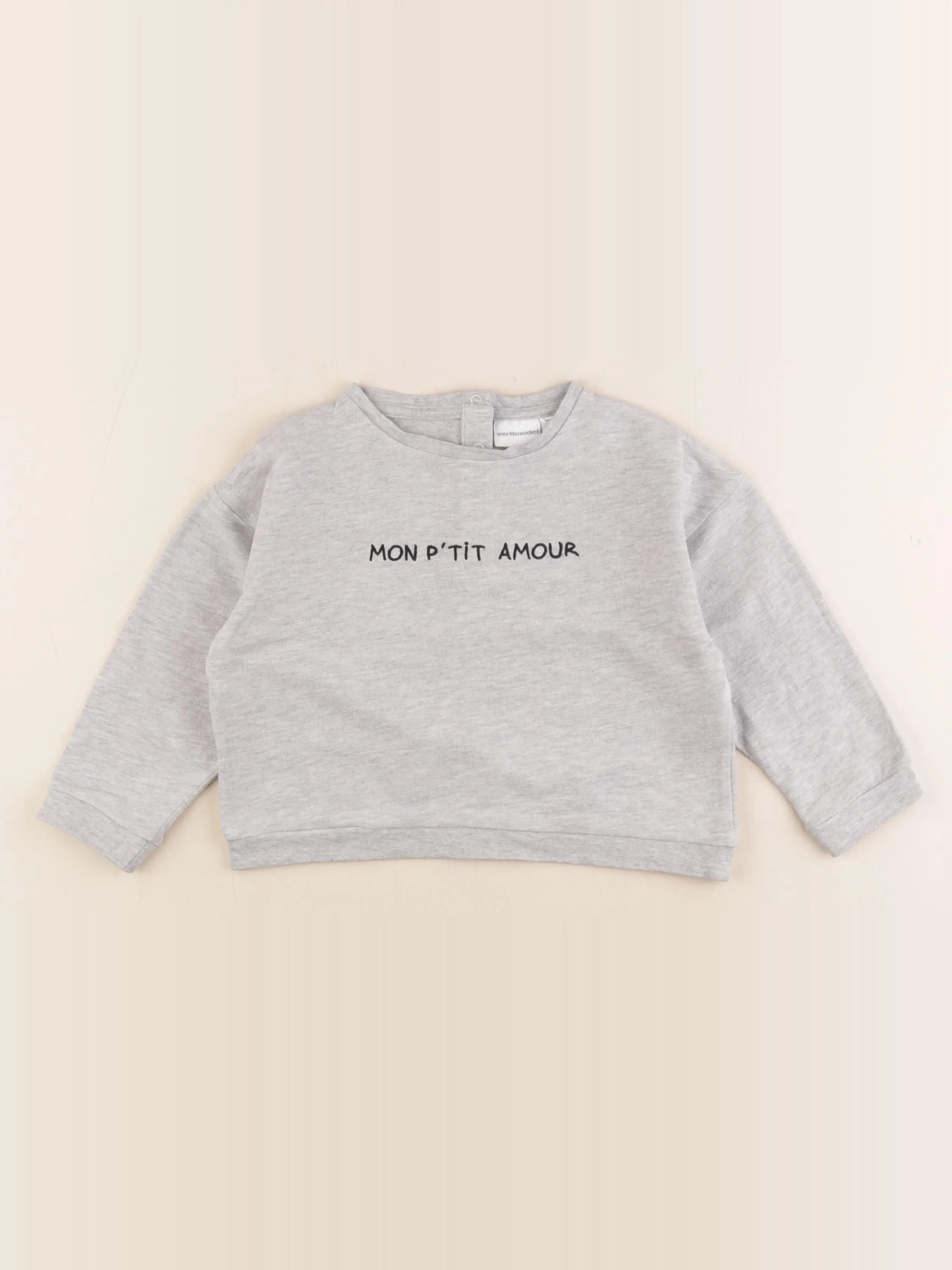 Vertbaudet - sweat gris - 3 ans