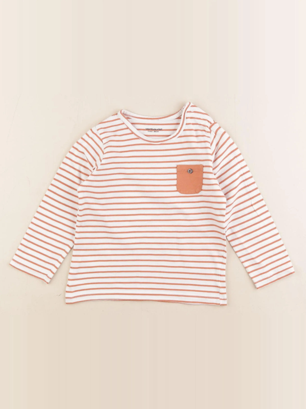 Vertbaudet - tee-shirt marron - 2 ans
