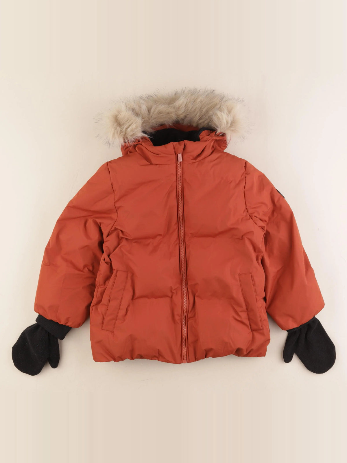 Vertbaudet - manteau orange - 5 ans