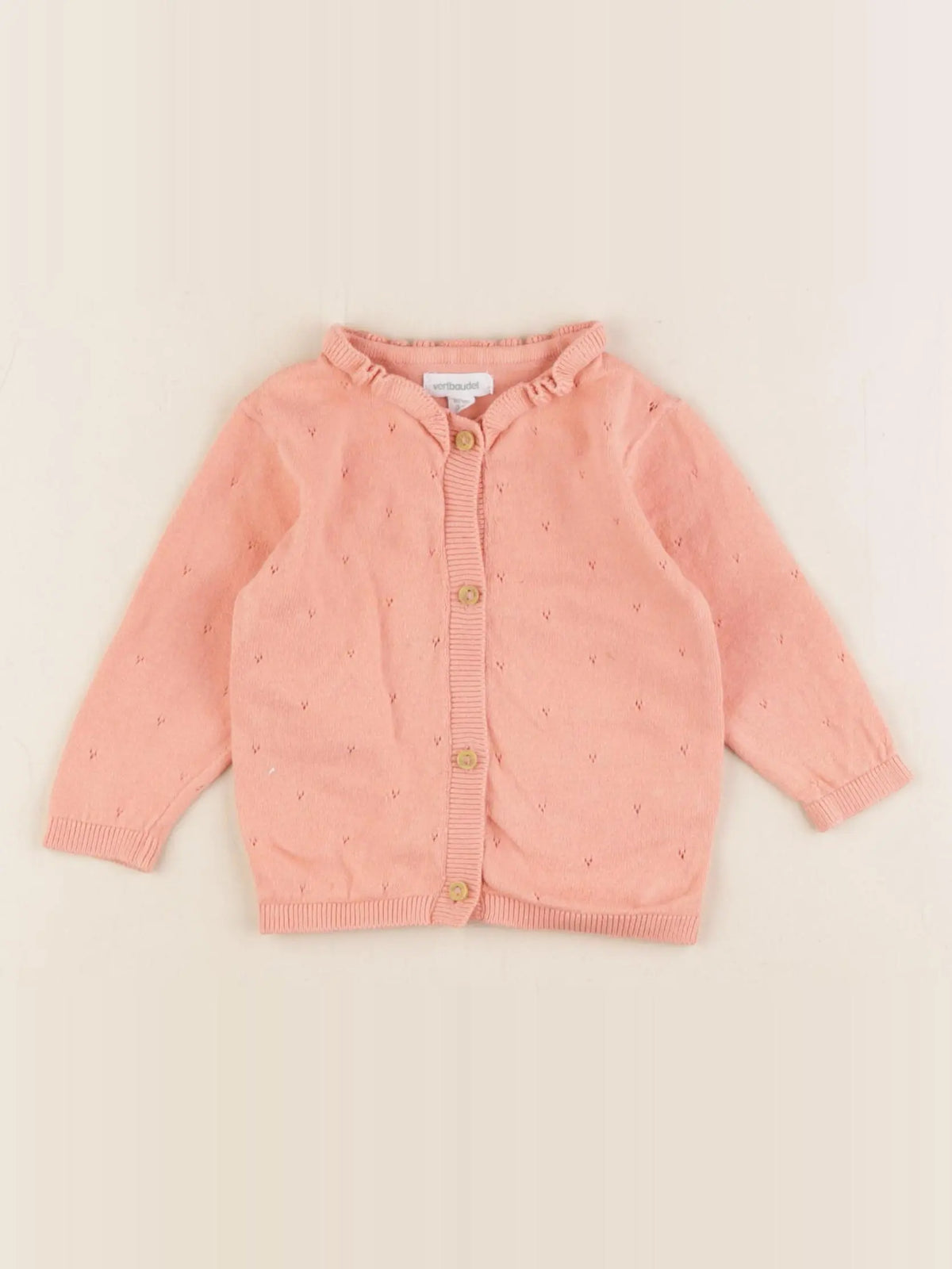 Vertbaudet - gilet orange - 3 mois