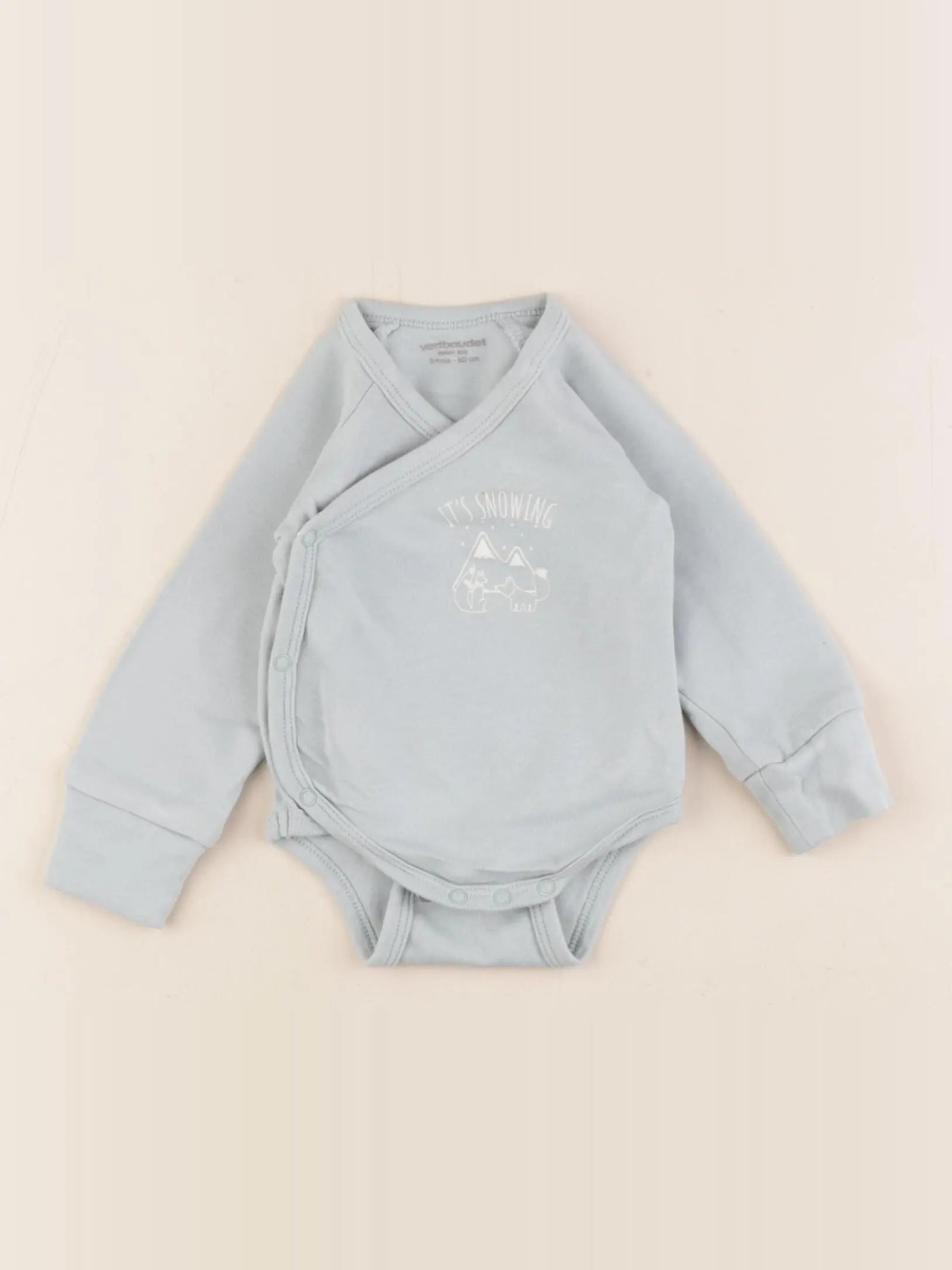 Vertbaudet - body bleu - 3 mois