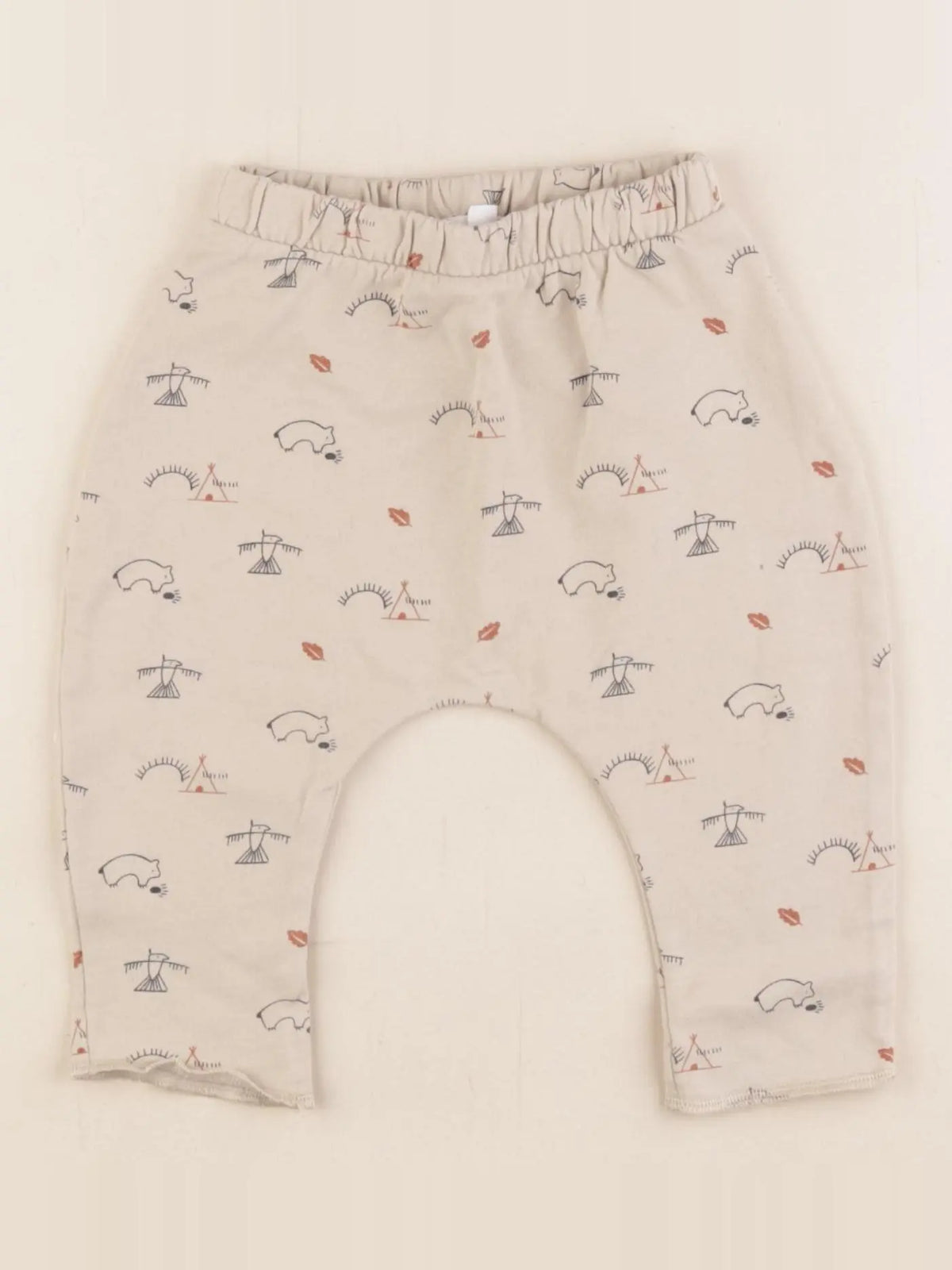 Vertbaudet - sarouel beige - 3 mois