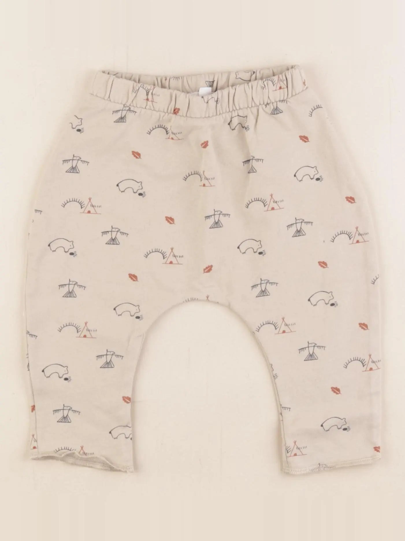 Vertbaudet - sarouel beige - 3 mois