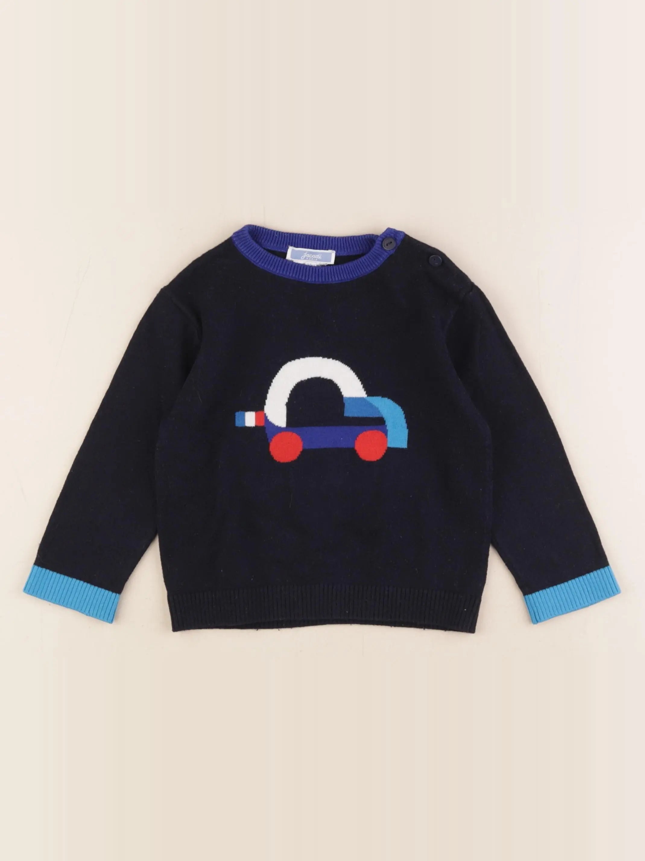 Jacadi - pull bleu - 24 mois
