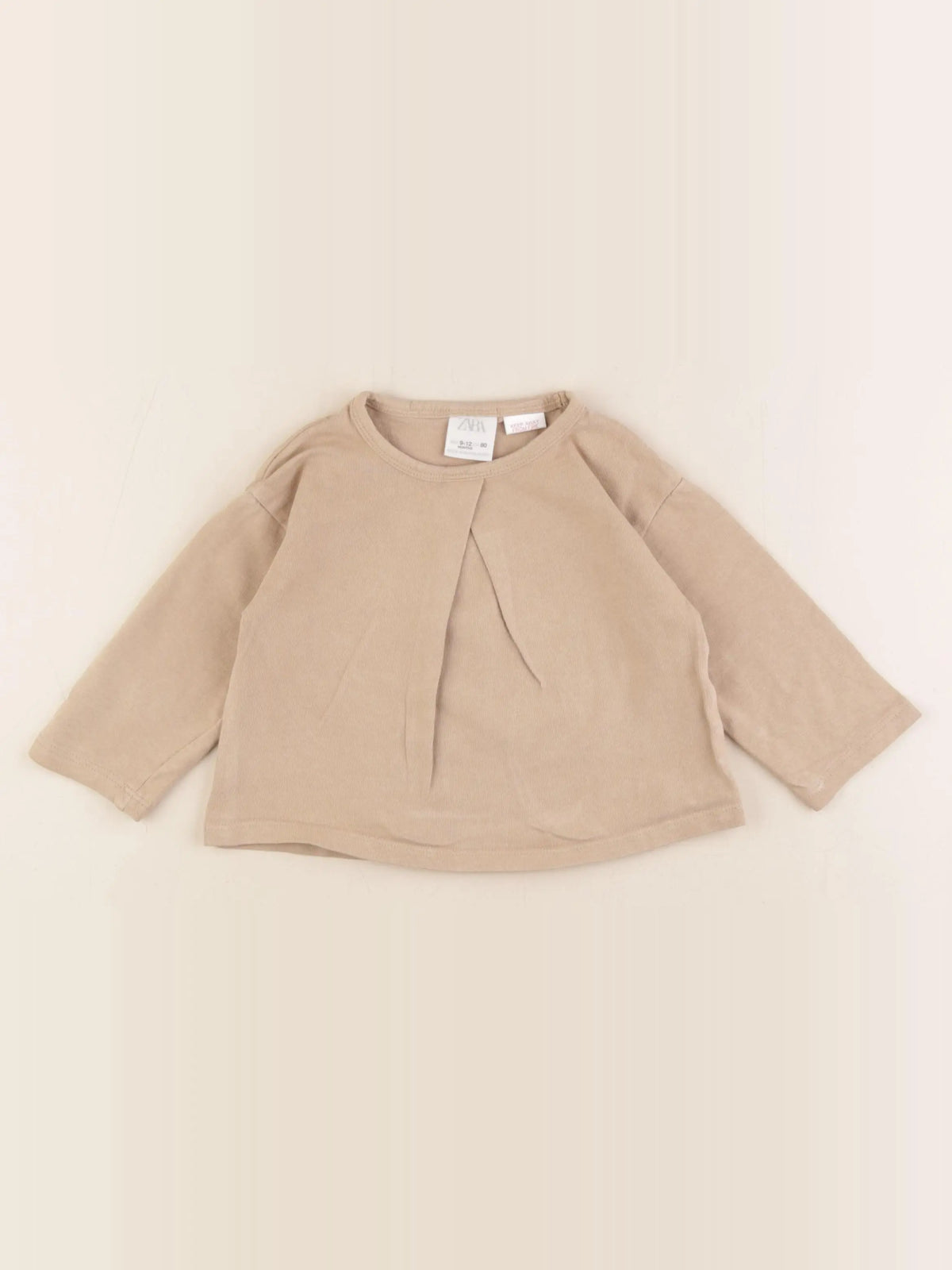 Zara - tee-shirt beige - 9/12 mois