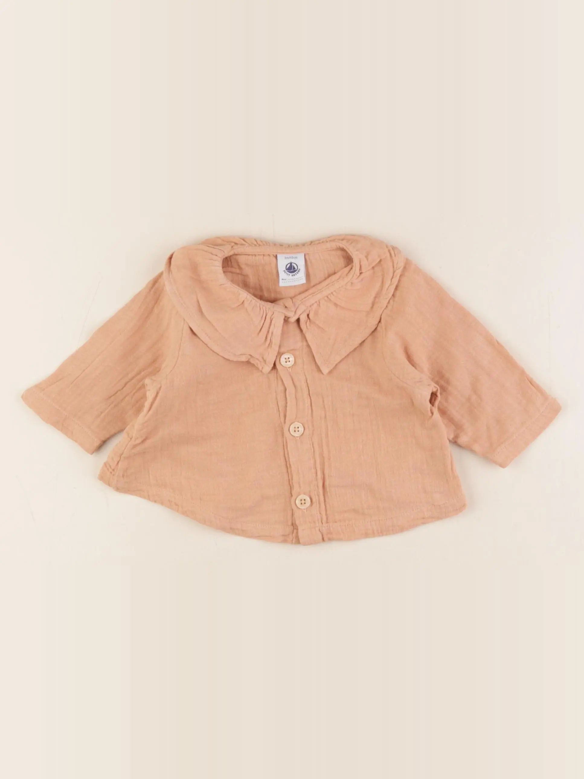 Petit Bateau - blouse marron - 3 mois