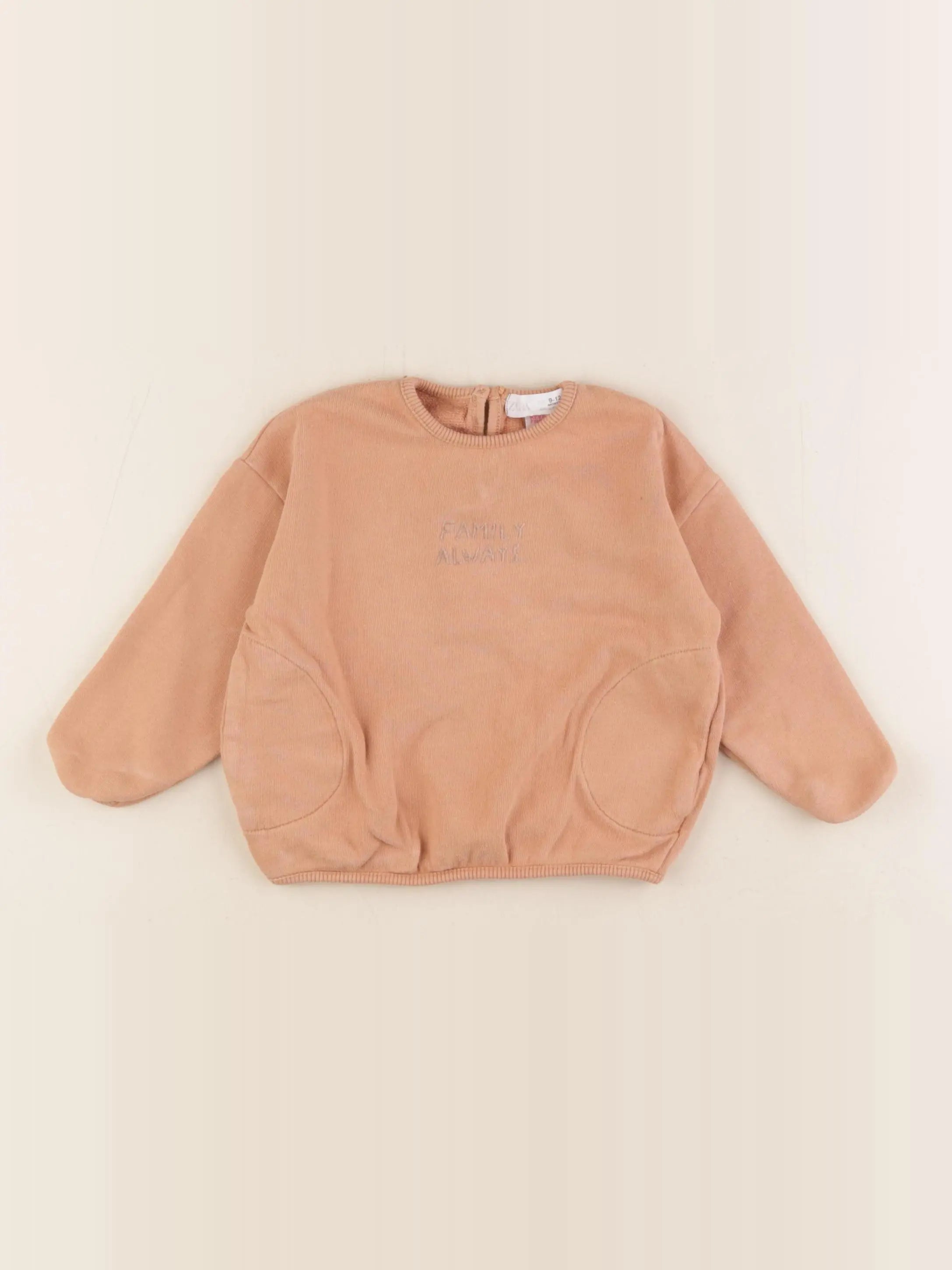Zara - sweat marron - 9/12 mois