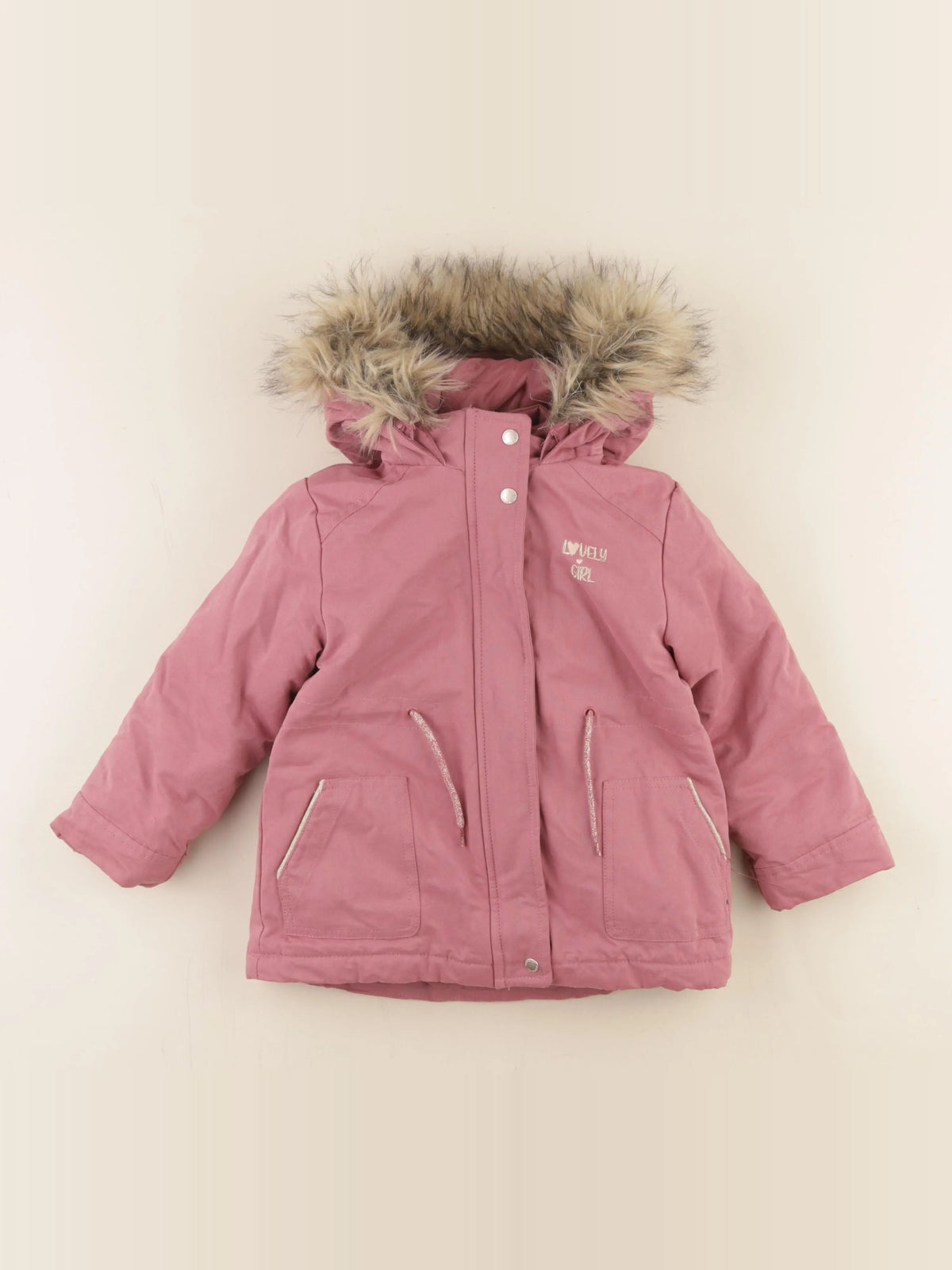 Vertbaudet - parka rose - 3 ans